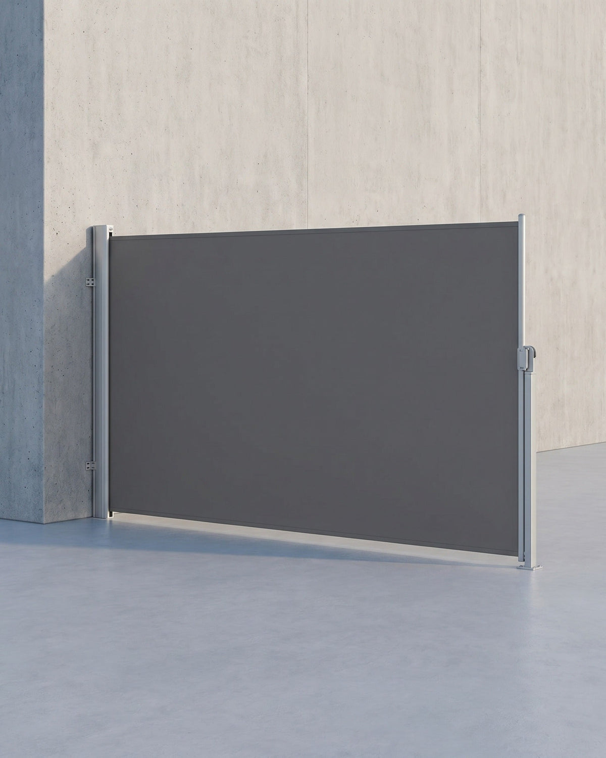 Gartensichtschutz – Edelstahl/Aluminium – Terrassensichtschutz – Blickdicht – Grau/Aluminium