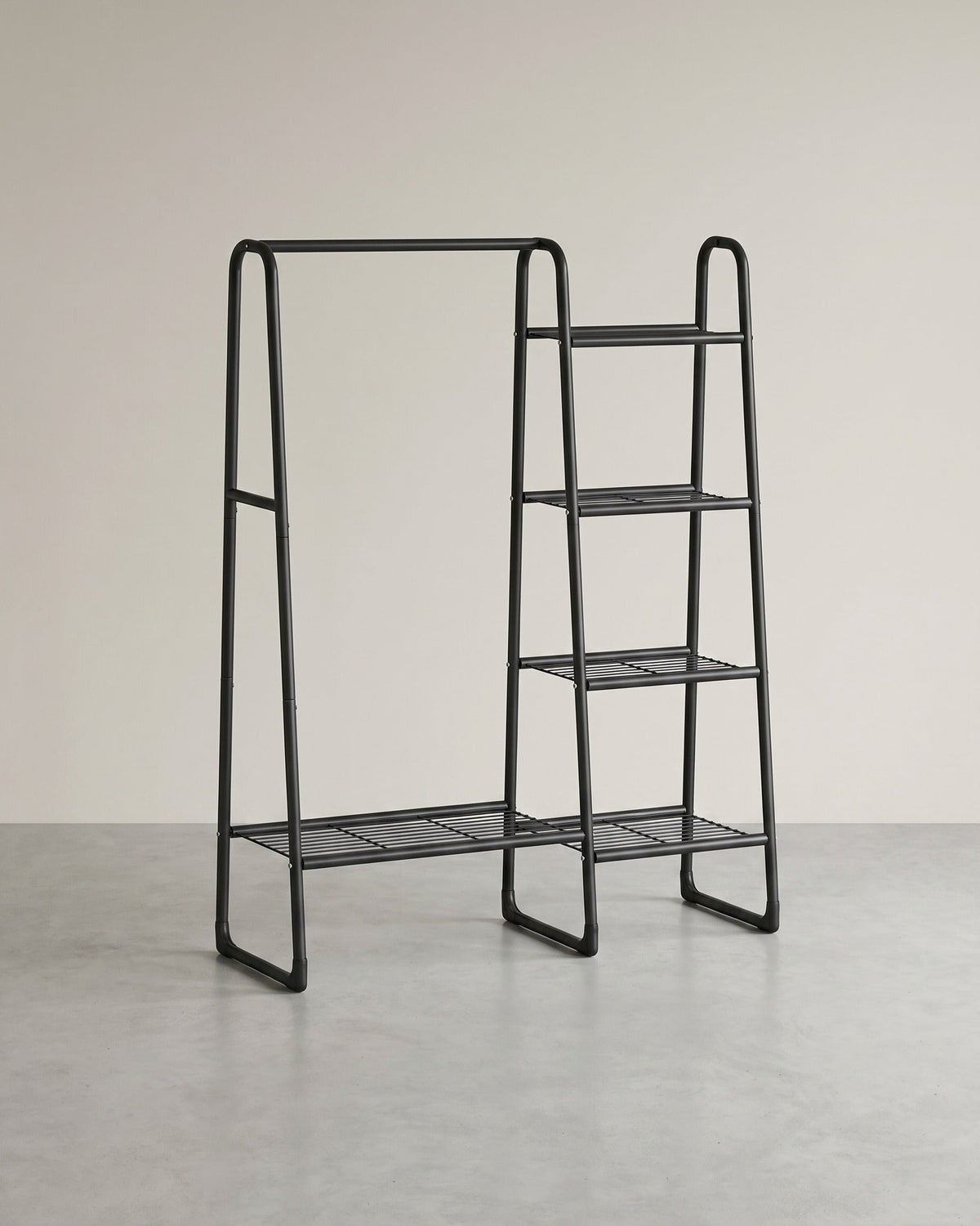 Kleiderständer – 5 Ablagen – Stahlrahmen – Maximale Tragkraft 70 kg – 40 x 101,7 x 153,3 cm