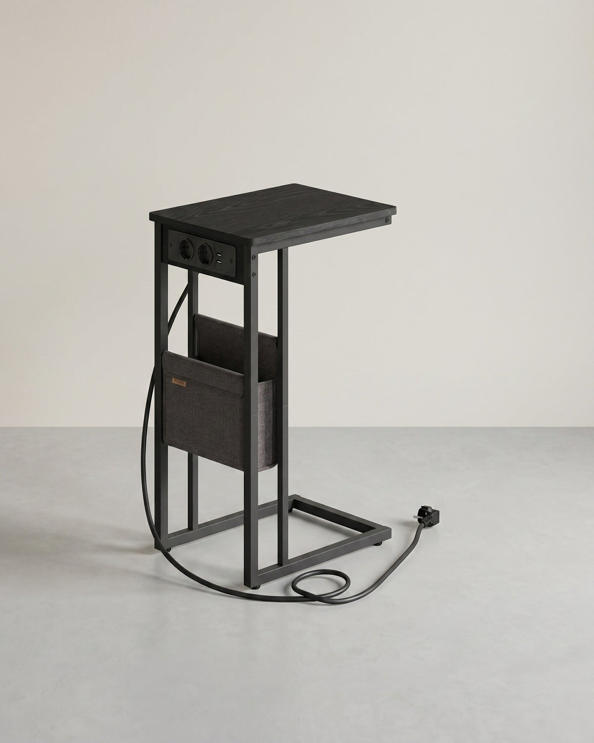 Beistelltisch mit Steckdose - Laptoptisch - C-Form