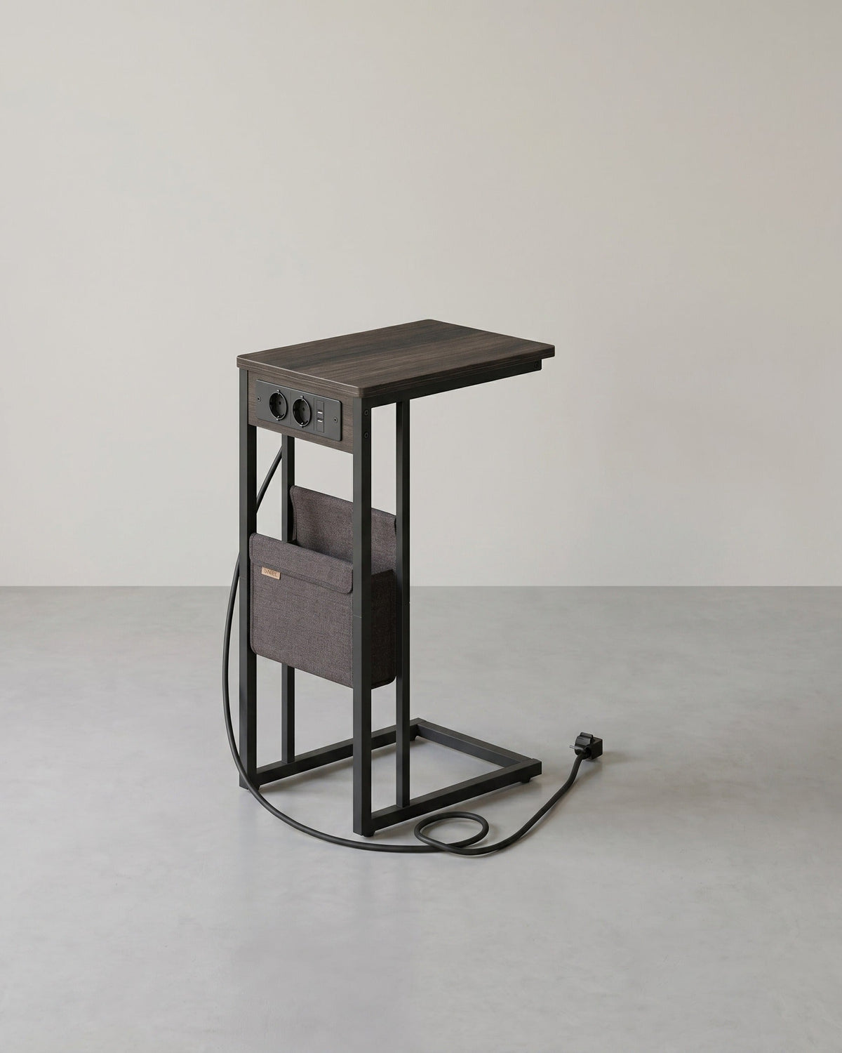 Beistelltisch mit Steckdose - Laptoptisch - C-Form