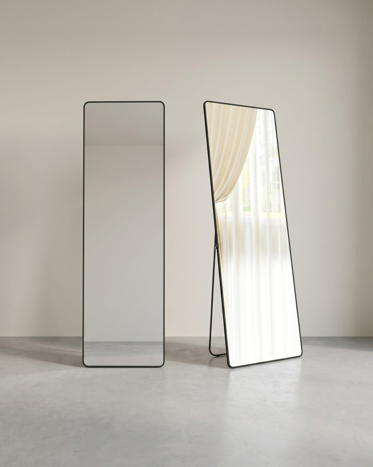 Standspiegel 160 x 50 cm – Rechteckiges Design – Freistehend oder Wandmontage