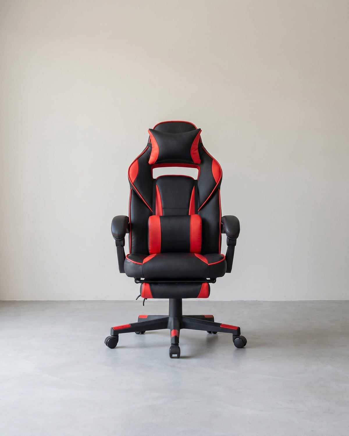 Gaming-Stuhl – Ergonomischer Gaming-Stuhl – Verstellbarer Bürostuhl – Kopfstütze und Fußstütze