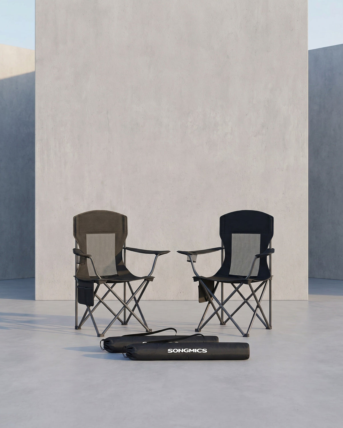 Campingstuhl 2er Set – Klappstühle mit Organizer und Getränkehalter – Tragbar & Bequem – 150 kg Tragkraft