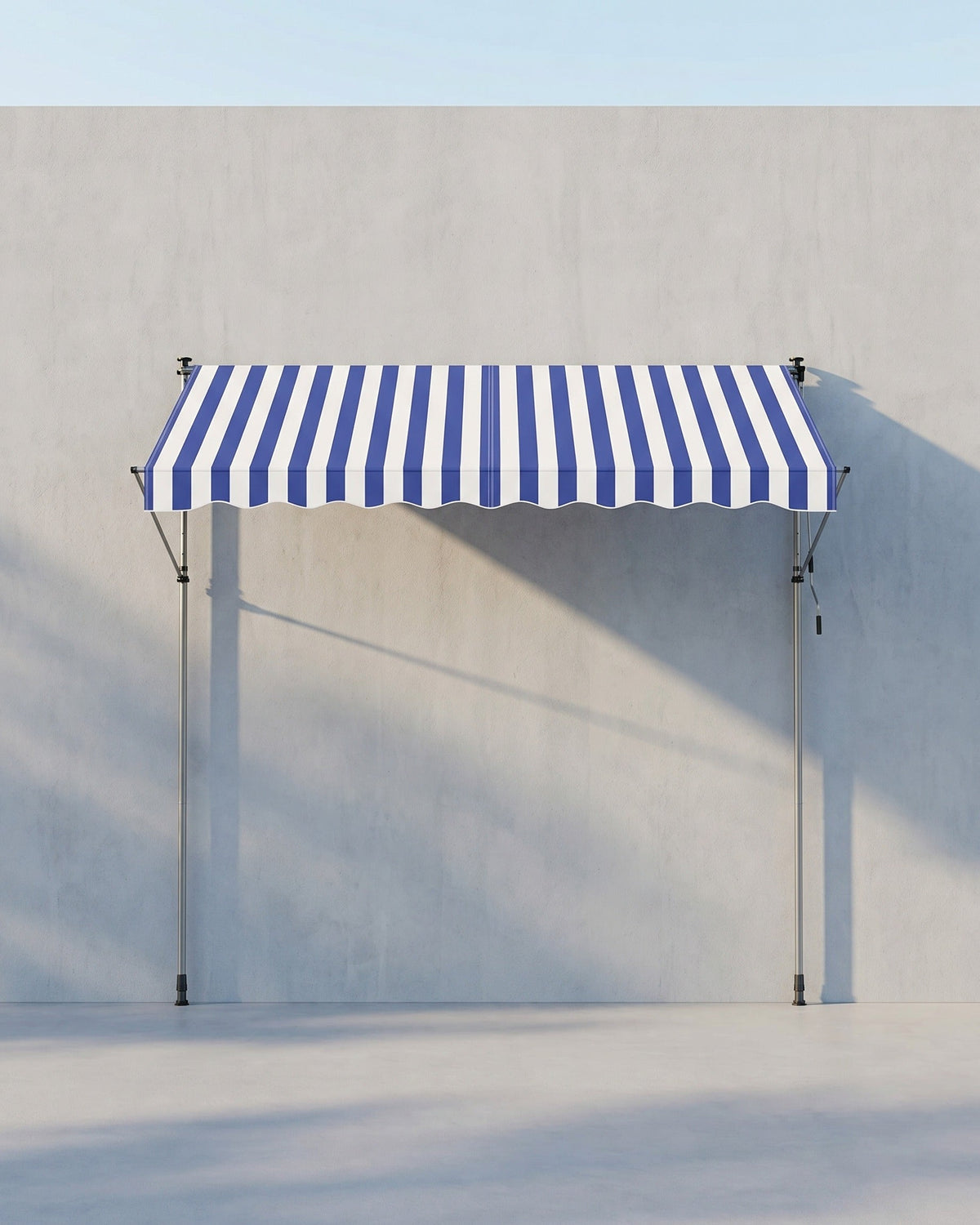 Klemmarkise 300x120 - Mit Handkurbel - Für Flexiblen Sonnenschutz Auf Balkon Oder Terrasse
