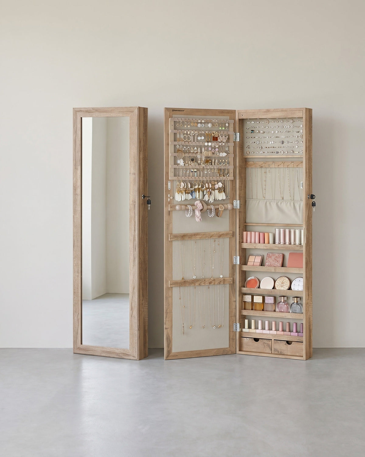 Hängender Schmuckspiegelschrank mit Stauraum – Elegant & Funktional