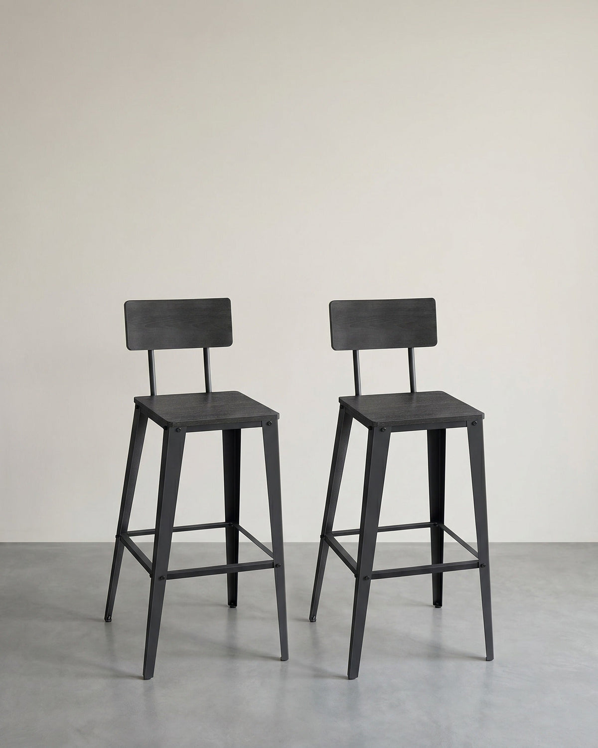 Barhocker mit Rückenlehne - 2er oder 4er Set