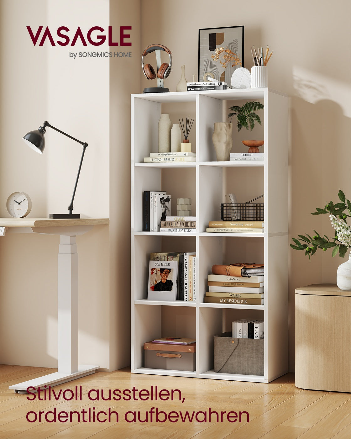 Offenes Bücherregal Mit 4 Ebenen - Freistehendes Regal Für Bücher Und Deko - Modernes Design