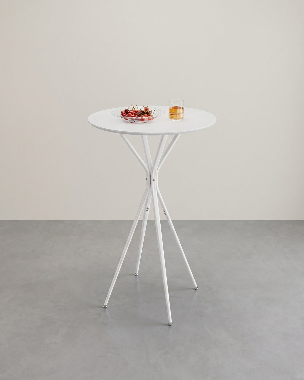 Schwarzer Stehtisch mit X-Beinen – 60 x 60 x 105 cm – Metallgestell – MDF-Tischplatte – Bis 50 kg belastbar