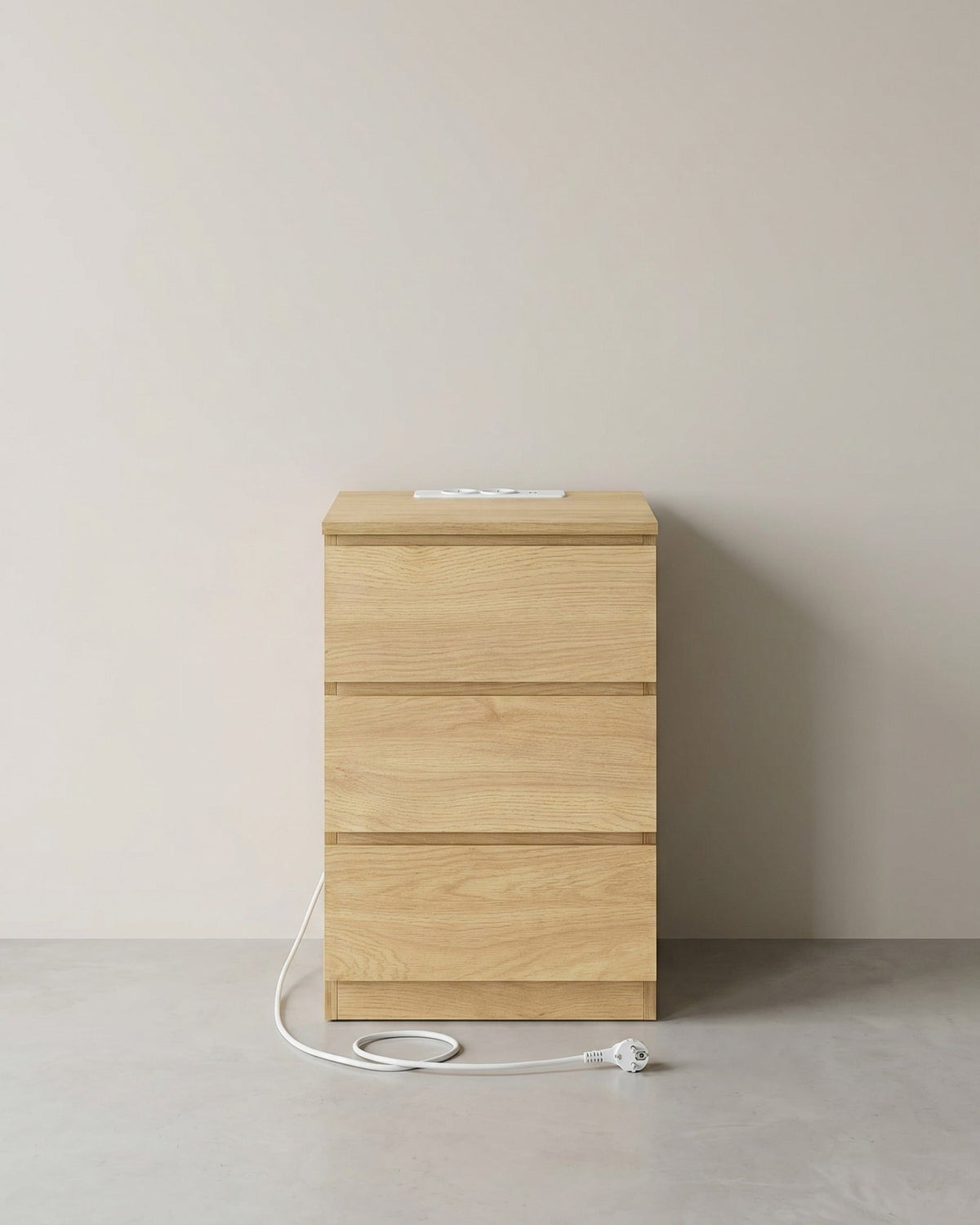 Beistelltisch mit Ladestation - Nachttisch mit USB-Anschluss - Schrank mit Steckdose
