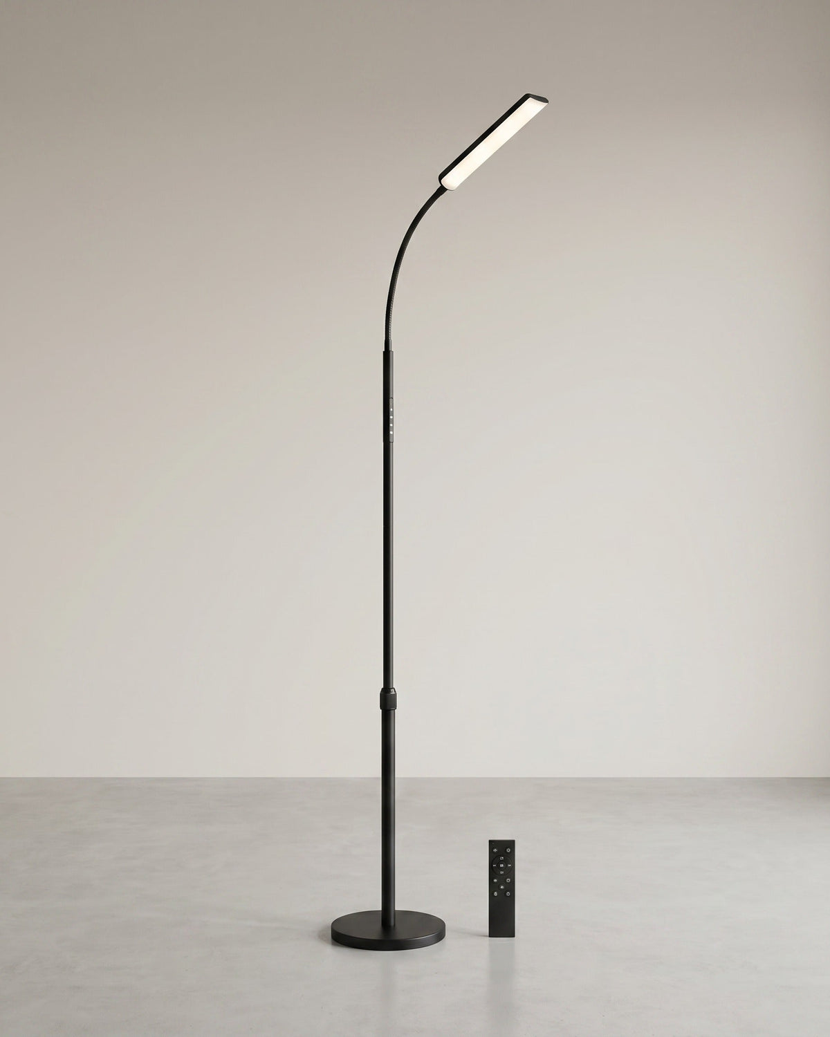 Stehlampe Mit Leselampe - Höhenverstellbar Mit Schwanenhals - Mit Fernbedienung