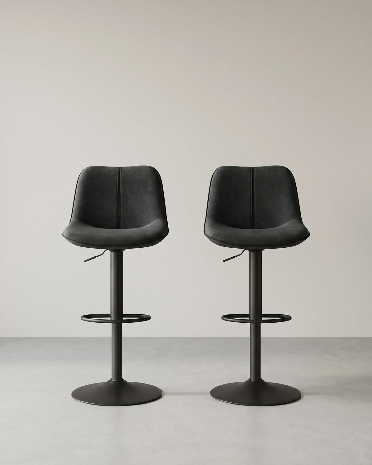 2er-Set Barhocker – Verstellbare Sitzhöhe – Samtpolsterung – Ergonomischer Komfort – Stabile Basis