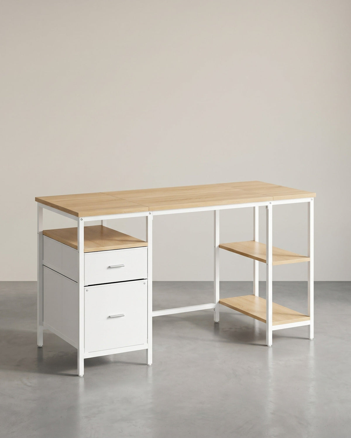 Vintage Schreibtisch 140 oder 160 cm – Industriedesign mit Schubladen und Ablageflächen – Bis 50 kg belastbar