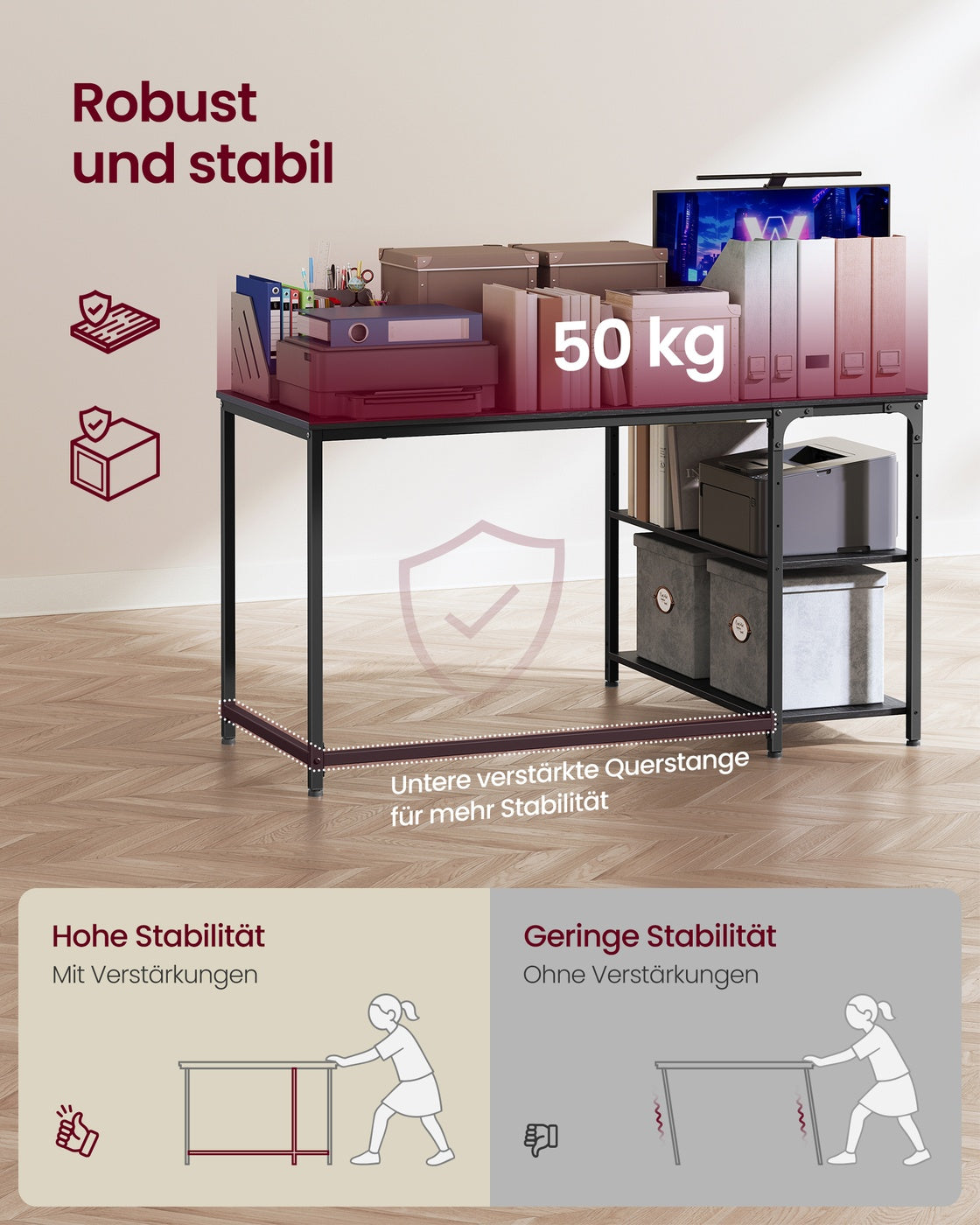 Eckschreibtisch In L-Form - Verstellbar - Für Homeoffice