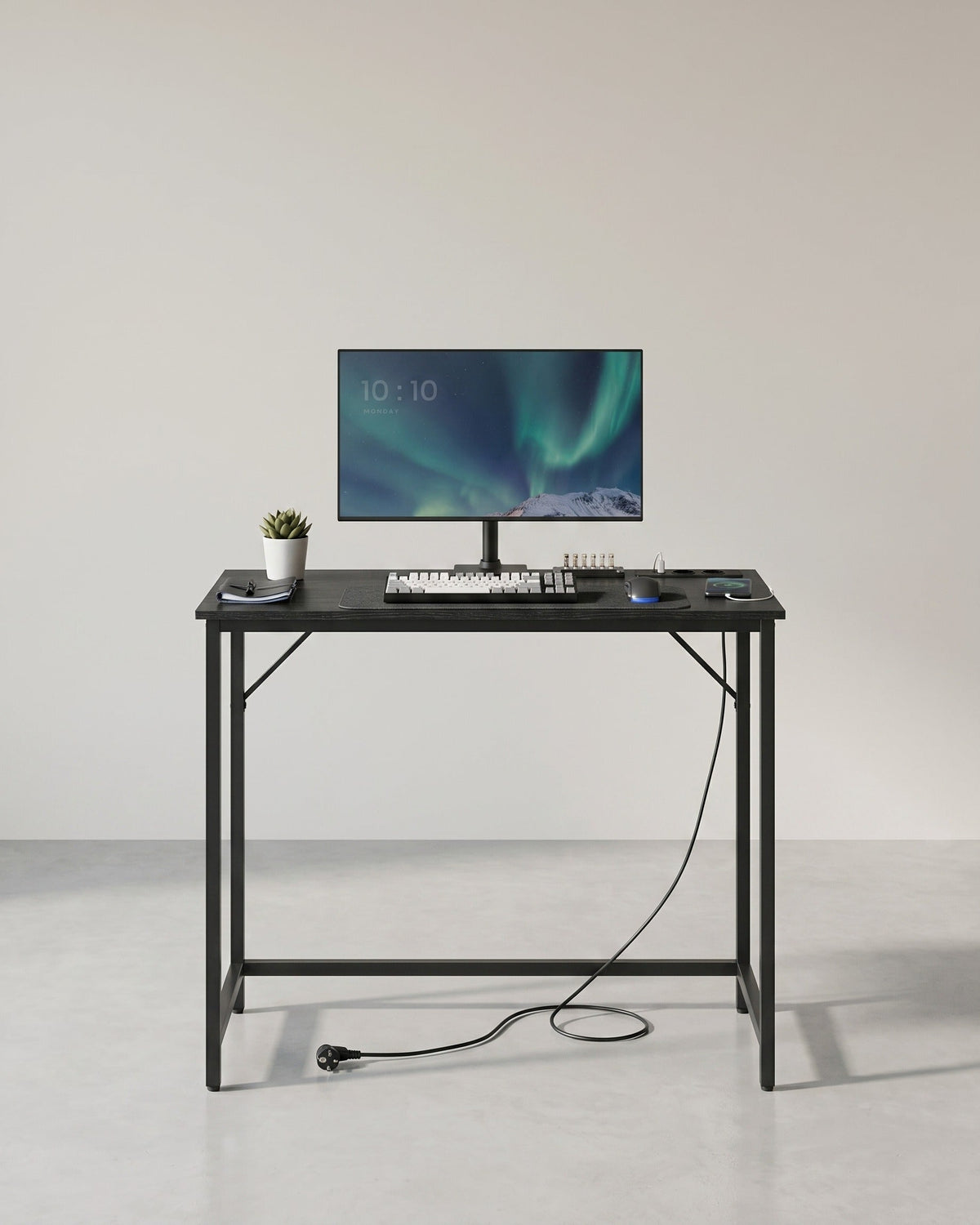 Gaming-Tisch kompakt – mit LED-Beleuchtung und Steckdosen – Computertisch