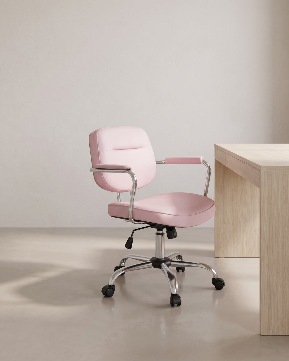 Bürostuhl Kunstleder – Ergonomisch, drehbar und höhenverstellbar – Mit Wippfunktion und breiten Armlehnen