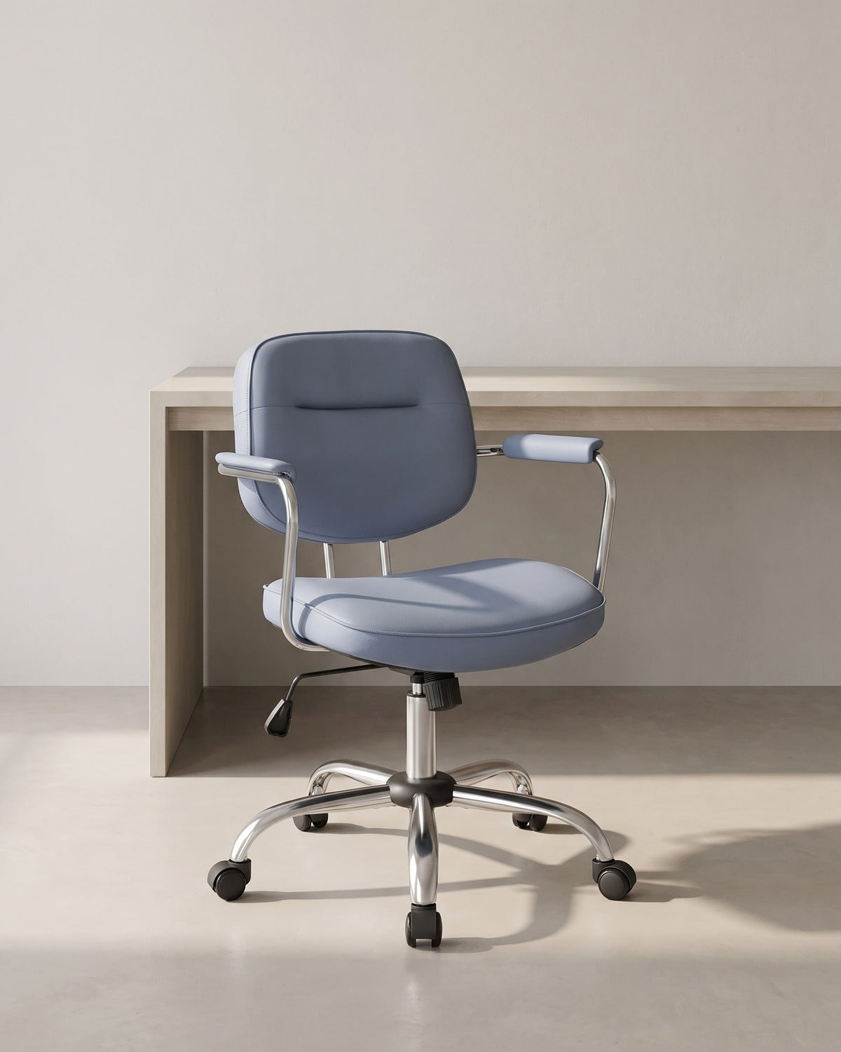 Bürostuhl Kunstleder – Ergonomisch, drehbar und höhenverstellbar – Mit Wippfunktion und breiten Armlehnen