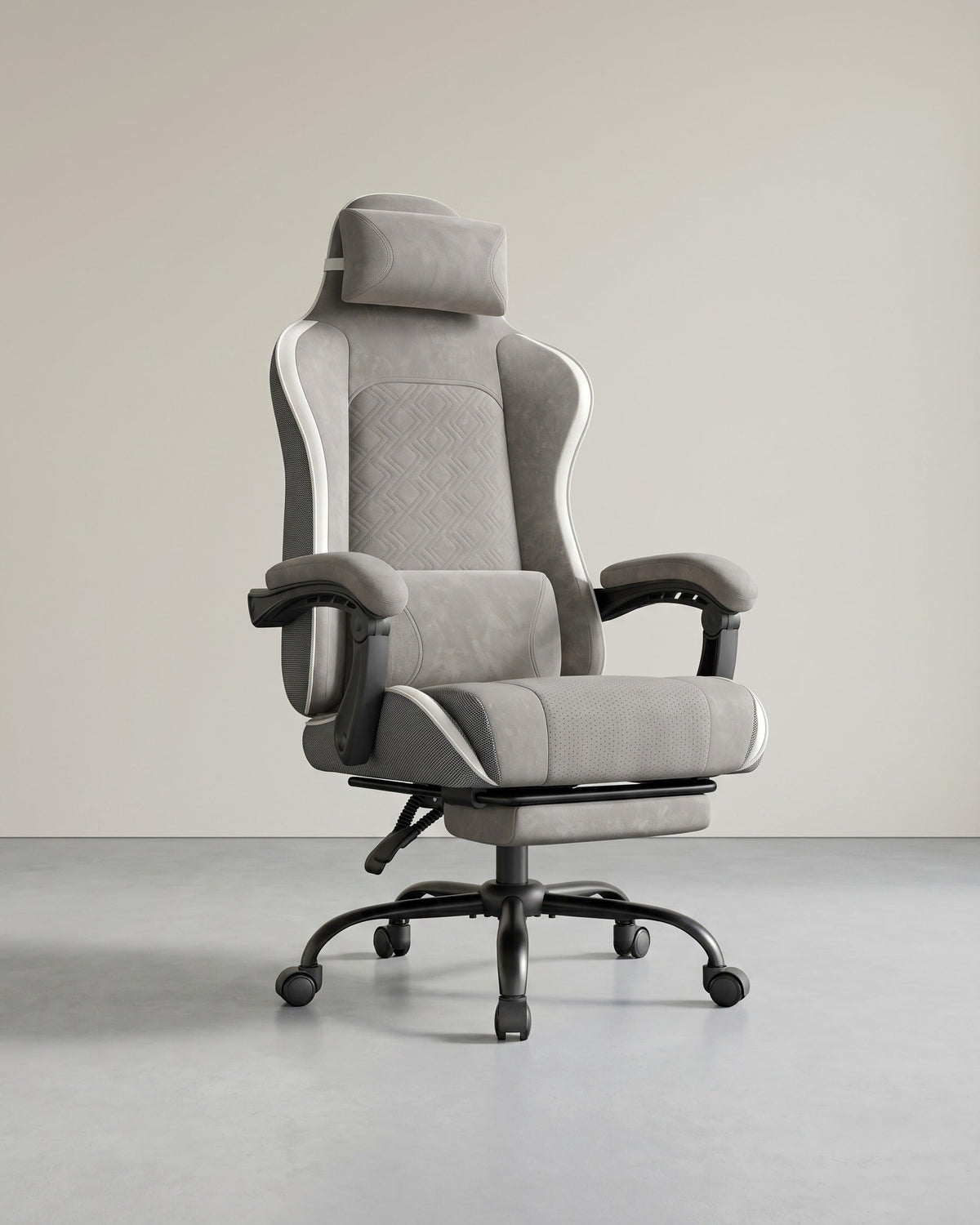 Gaming-Stuhl – Ergonomischer Bürostuhl mit Fußstütze und Synchronmechanismus – Vollständig verstellbar