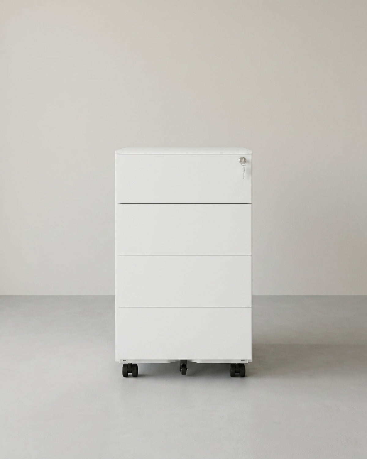 Metallschubladenschrank mit 3 Schubladen – Kompakter Büroschrank auf Rollen – Robustes und sicheres Design