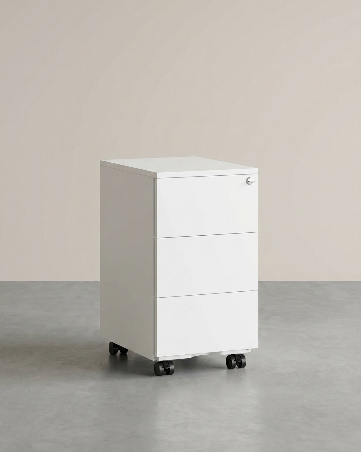 Metallschubladenschrank mit 3 Schubladen – Kompakter Büroschrank auf Rollen – Robustes und sicheres Design