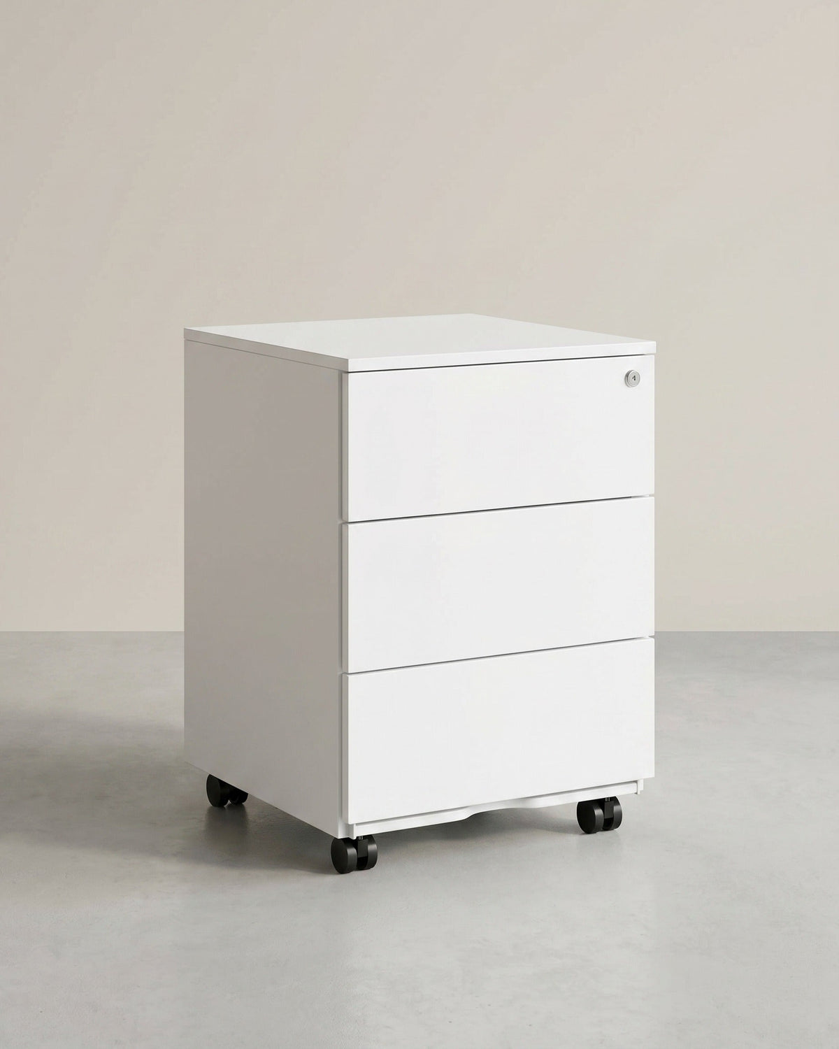 Metallschubladenschrank mit 3 Schubladen – Kompakter Büroschrank auf Rollen – Robustes und sicheres Design