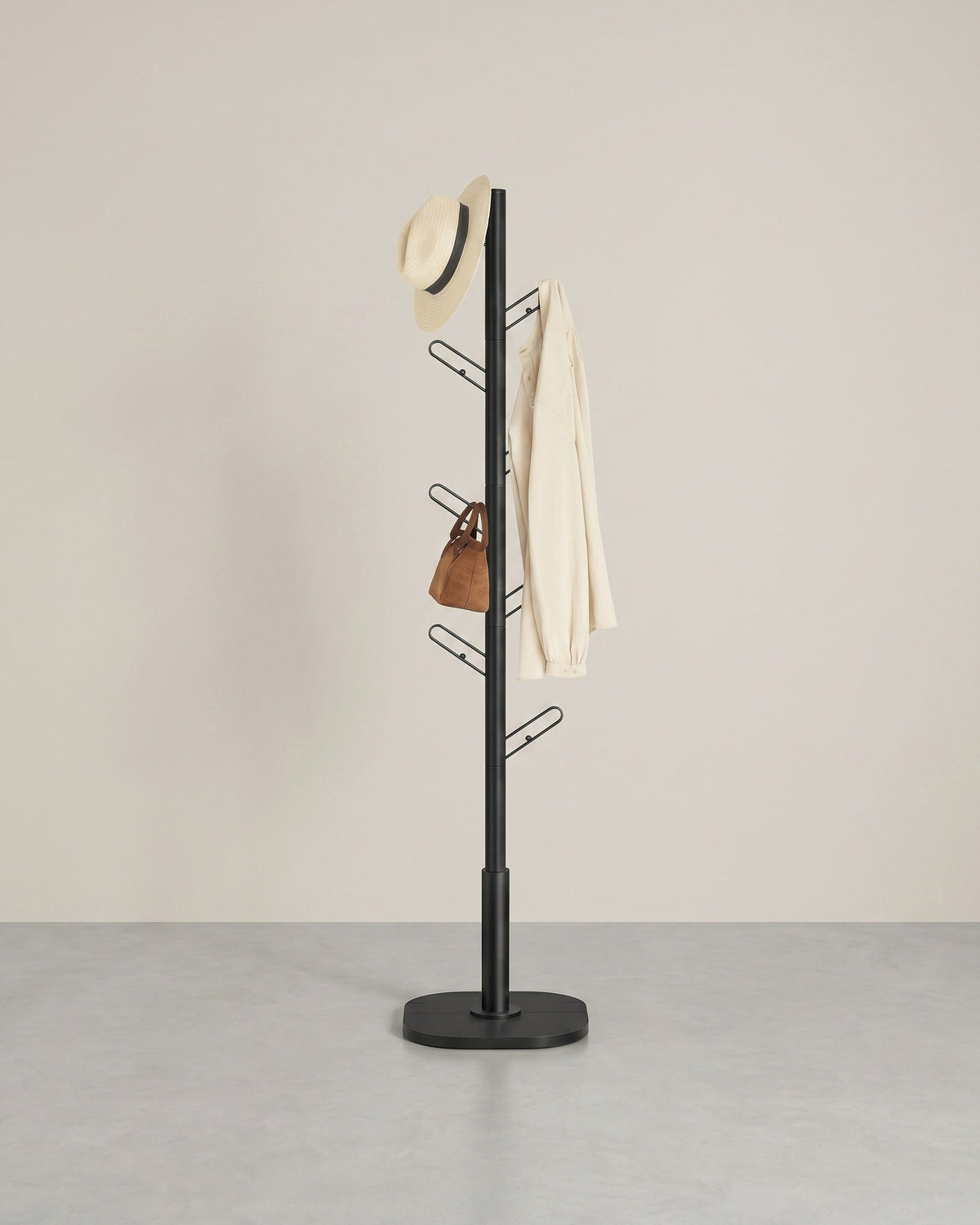 Freistehende Garderobe in Kaktusform – Metall und MDF – 175 cm hoch – Für Mäntel, Taschen, Schals und mehr