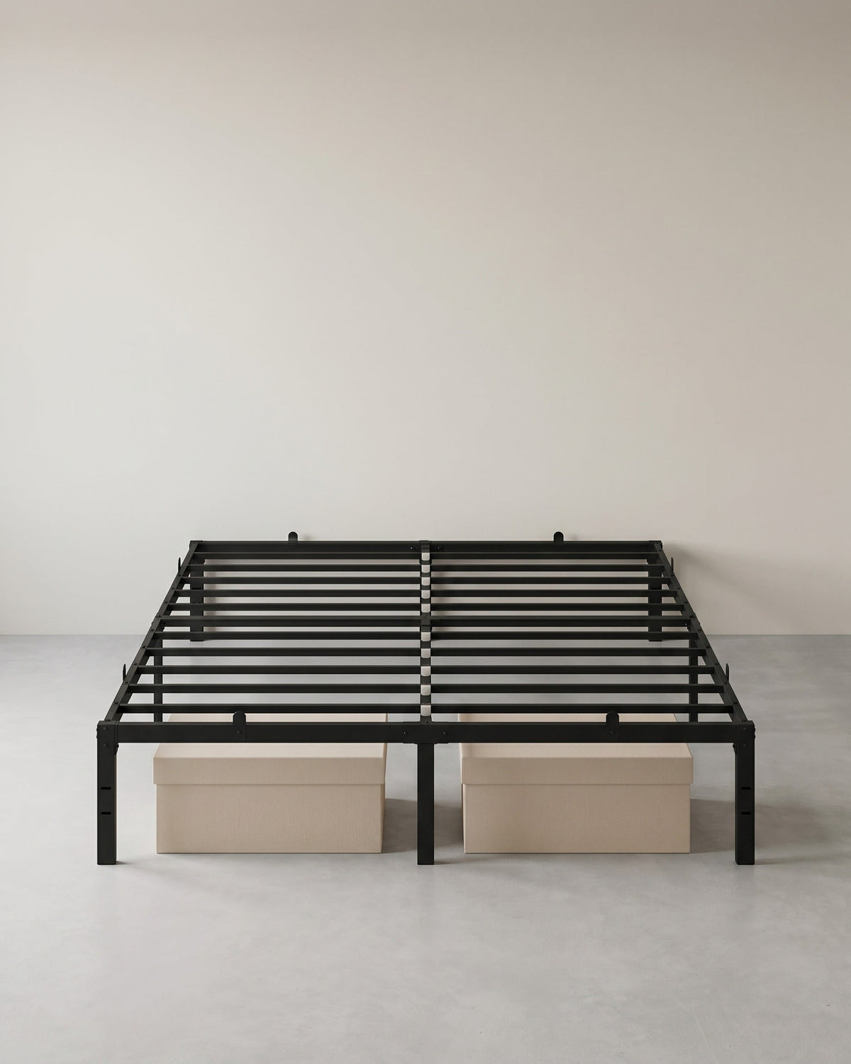 Metallbettgestell – 90/140/160 x 200 cm – Hohes Unterbett – Geräuscharm – Stabil und Robust