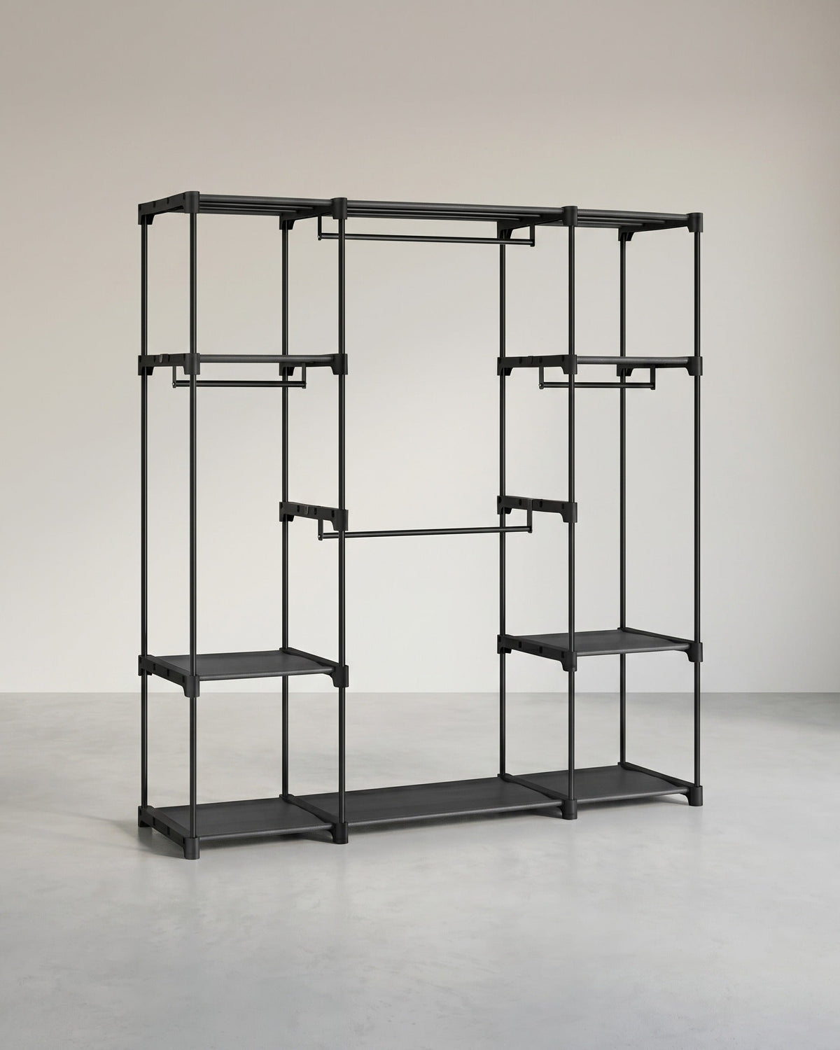 Kleiderschränke – Offener Kleiderschrank – 4 Hängefächer – 43 x 151 x 166 cm