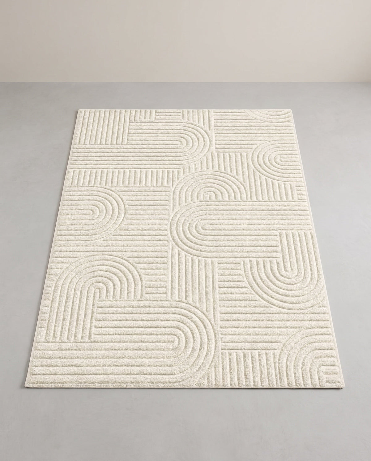 Waschbarer Teppich Mit Geometrischem 3D-Muster - Rutschfeste Unterseite - Für Wohnzimmer Und Schlafzimmer