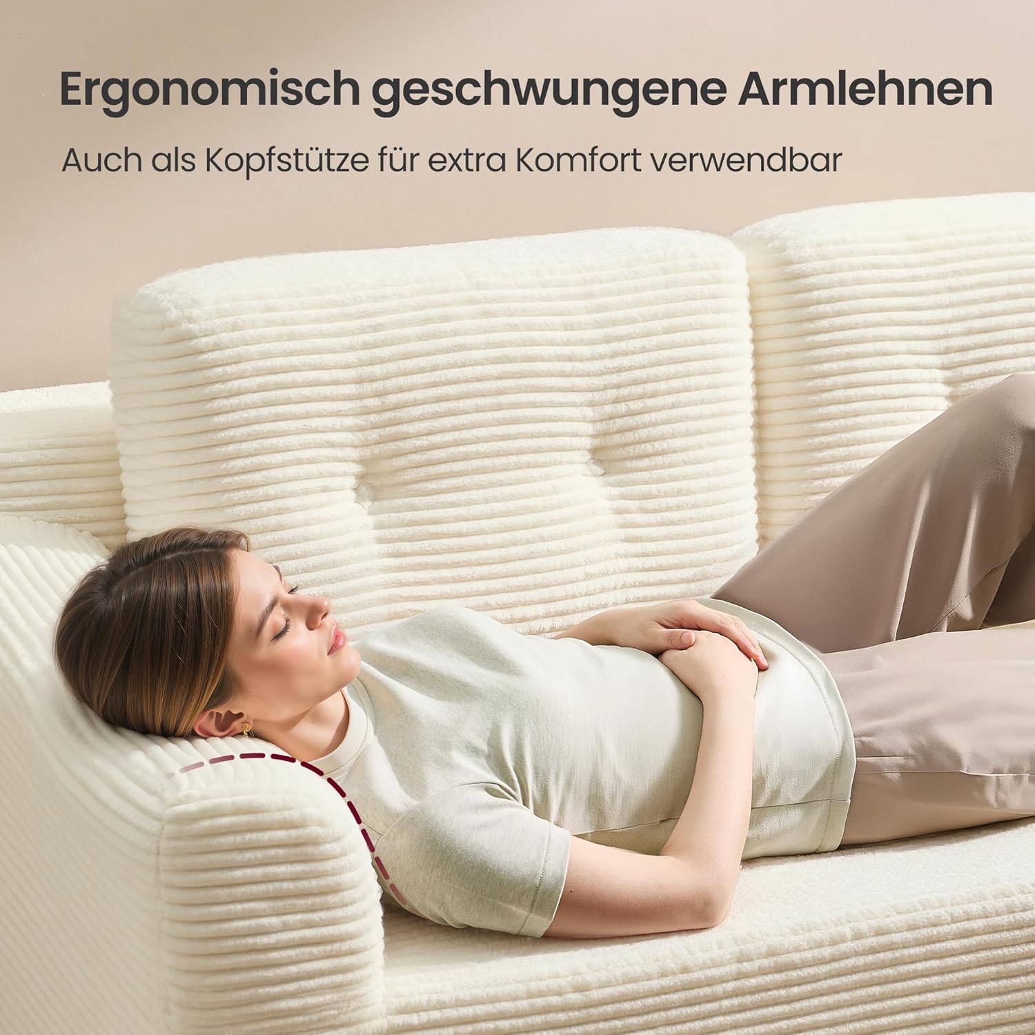 Ecksofa – Modulares Schlafsofa – 244 cm breit – mit Chaiselongue rechts