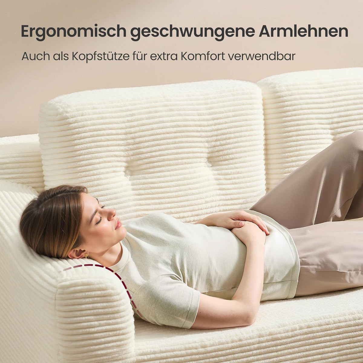 Ecksofa – Modulares Schlafsofa – 244 cm breit – mit Chaiselongue rechts