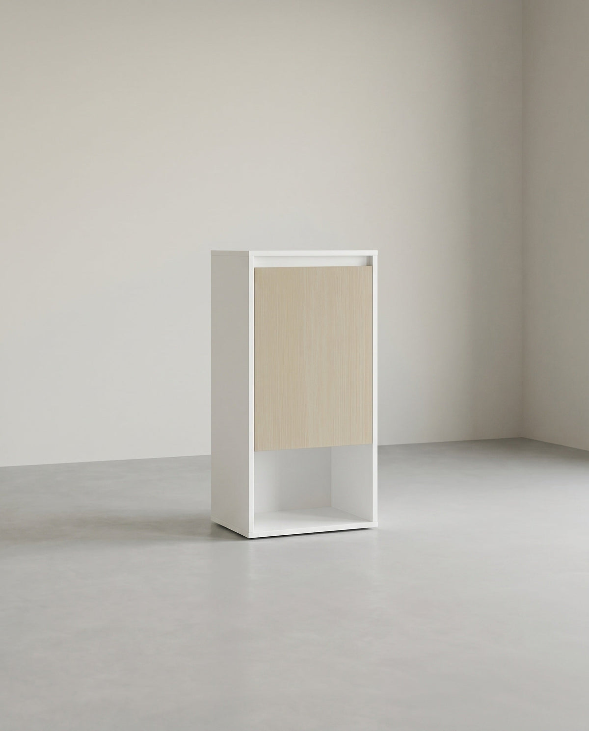 Badezimmer-Wandschrank – Weiß & Naturbeige – 30 x 40 x 80 cm