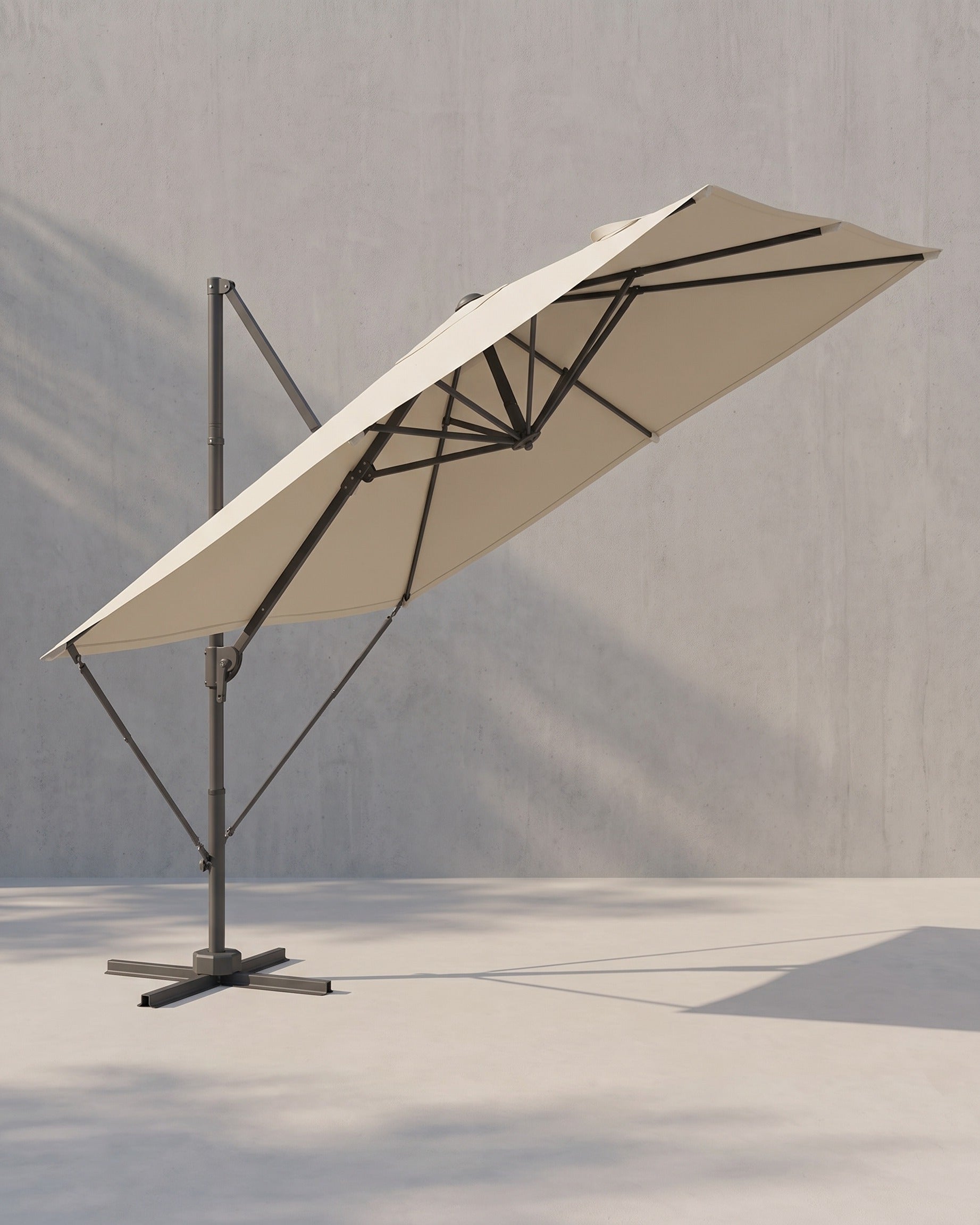 Ampelschirm 270 x 270 cm - Stufenlos verstellbar und 360° drehbar