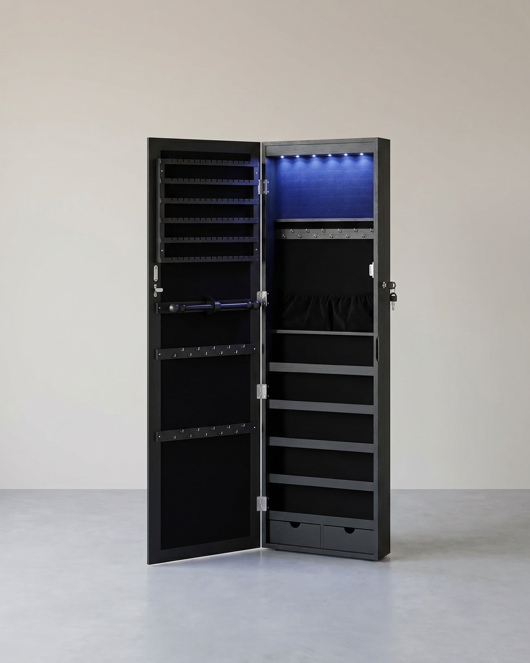 Hängender Schmuckspiegelschrank mit Stauraum – Elegant & Funktional