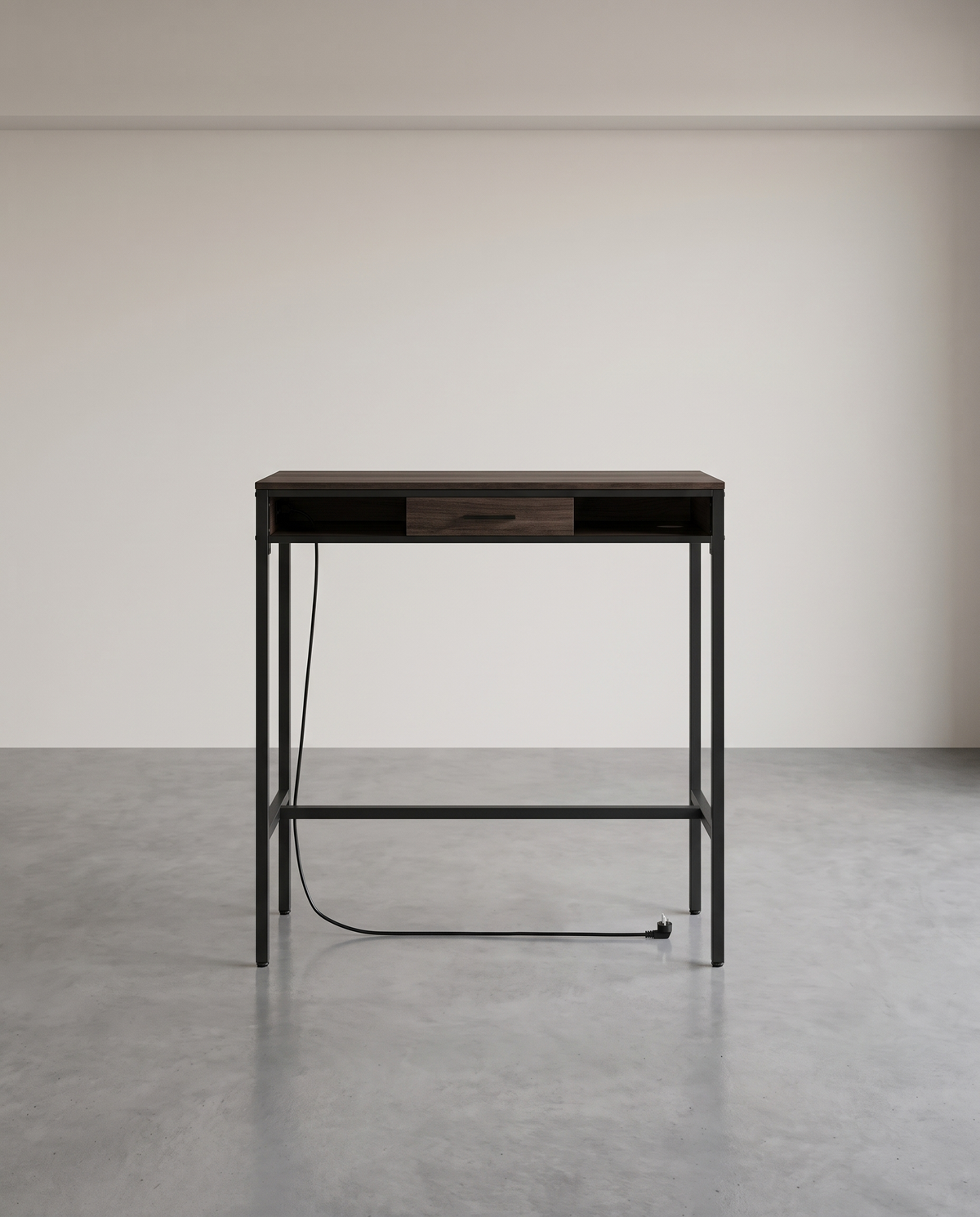 Stehtisch mit Auszug und USB-Anschlüssen - Beistelltisch mit Steckdose - Flurtisch