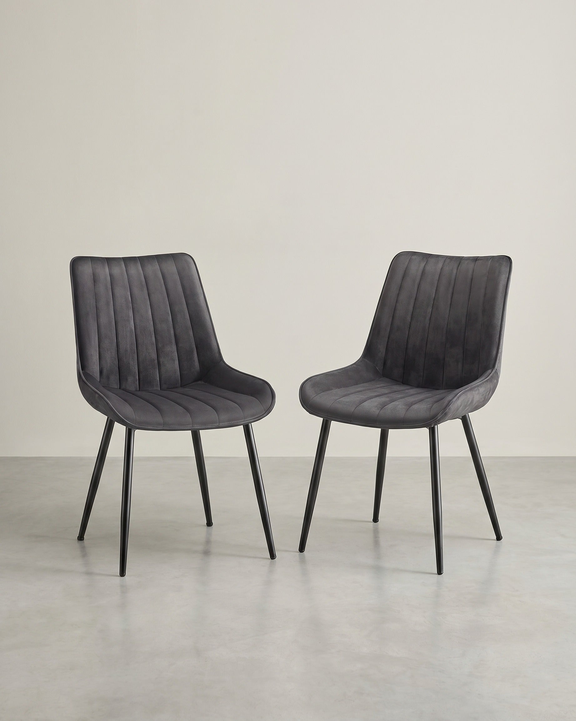 Esszimmerstuhl-Set, 2er-Set – Ergonomisches Design – Bequeme Polsterung – Stahlbeine