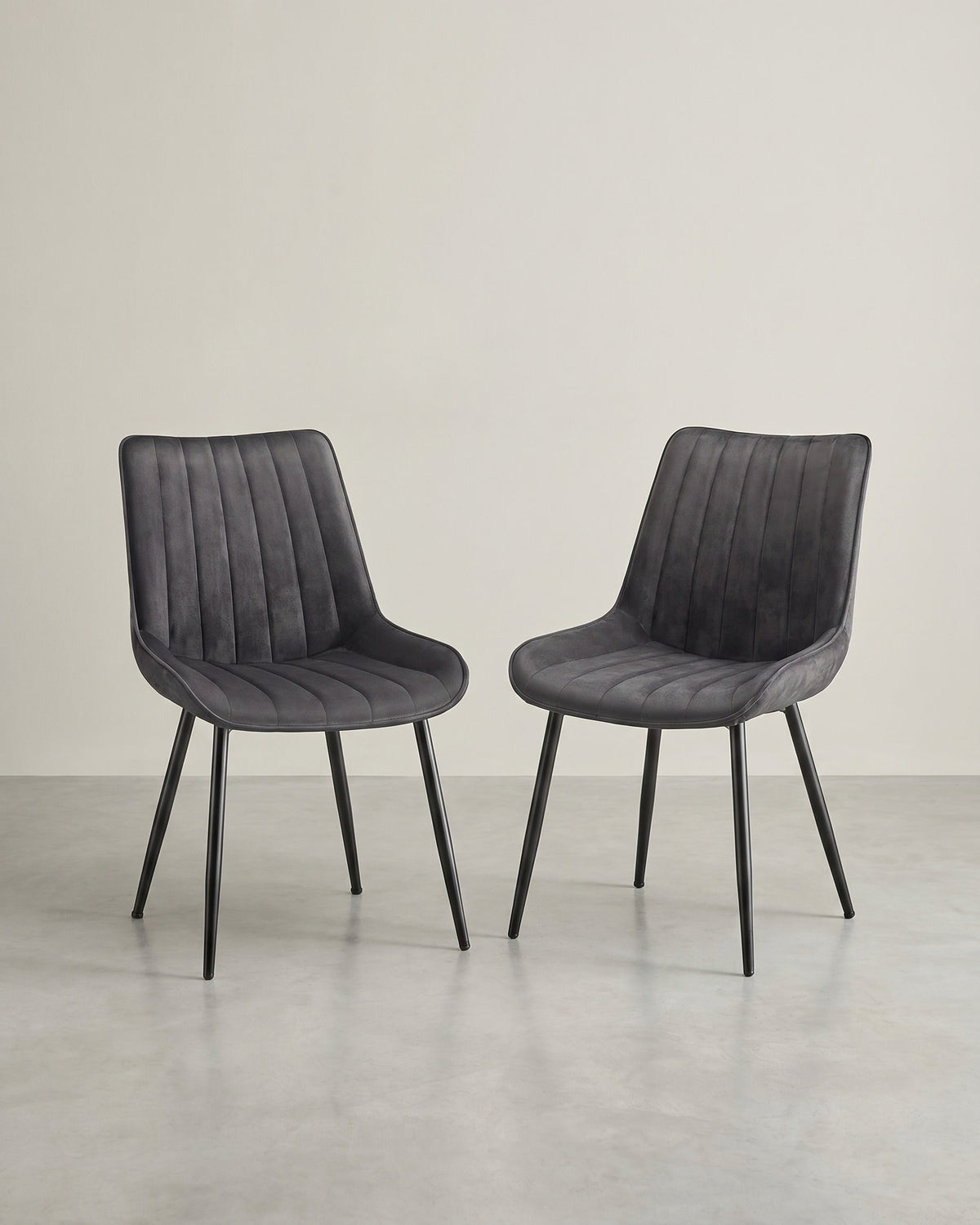 Esszimmerstuhl-Set, 2er-Set – Ergonomisches Design – Bequeme Polsterung – Stahlbeine