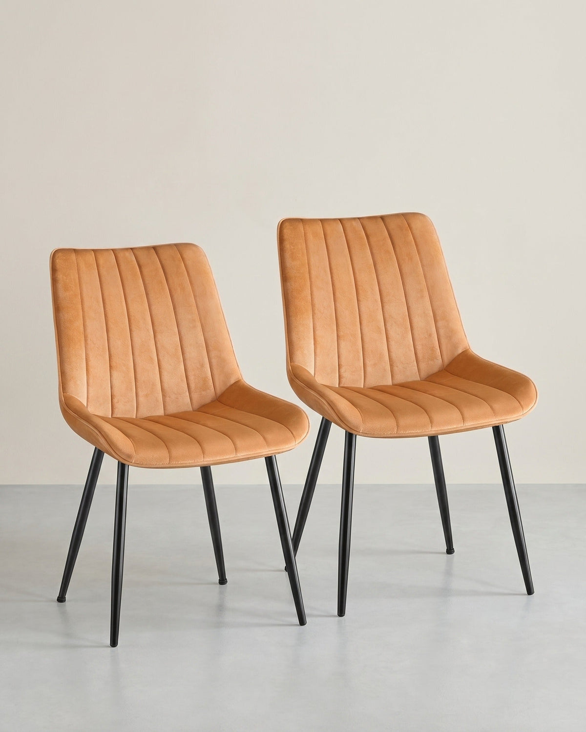 Esszimmerstuhl 2er-Set – ergonomisches Design – bequeme Polsterung – Stahlbeine