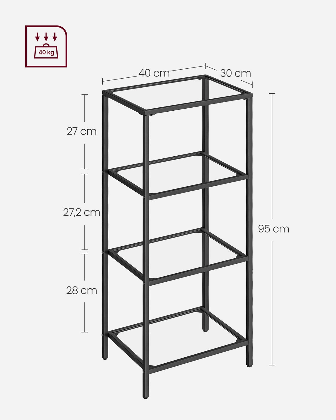 Eckschrank Glas – 5 oder 6 Ebenen – stilvoll & platzsparend