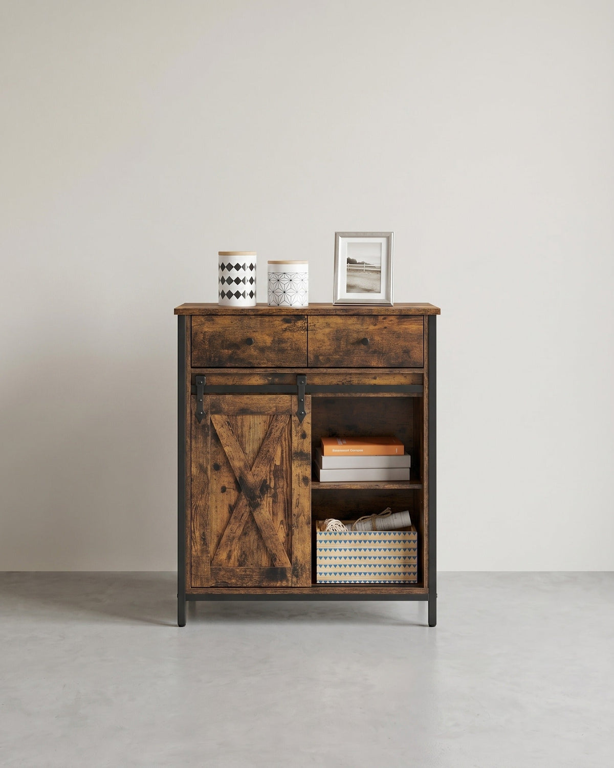 Sideboard Industriedesign – mit Schiebetür – 70 x 30 x 80 cm