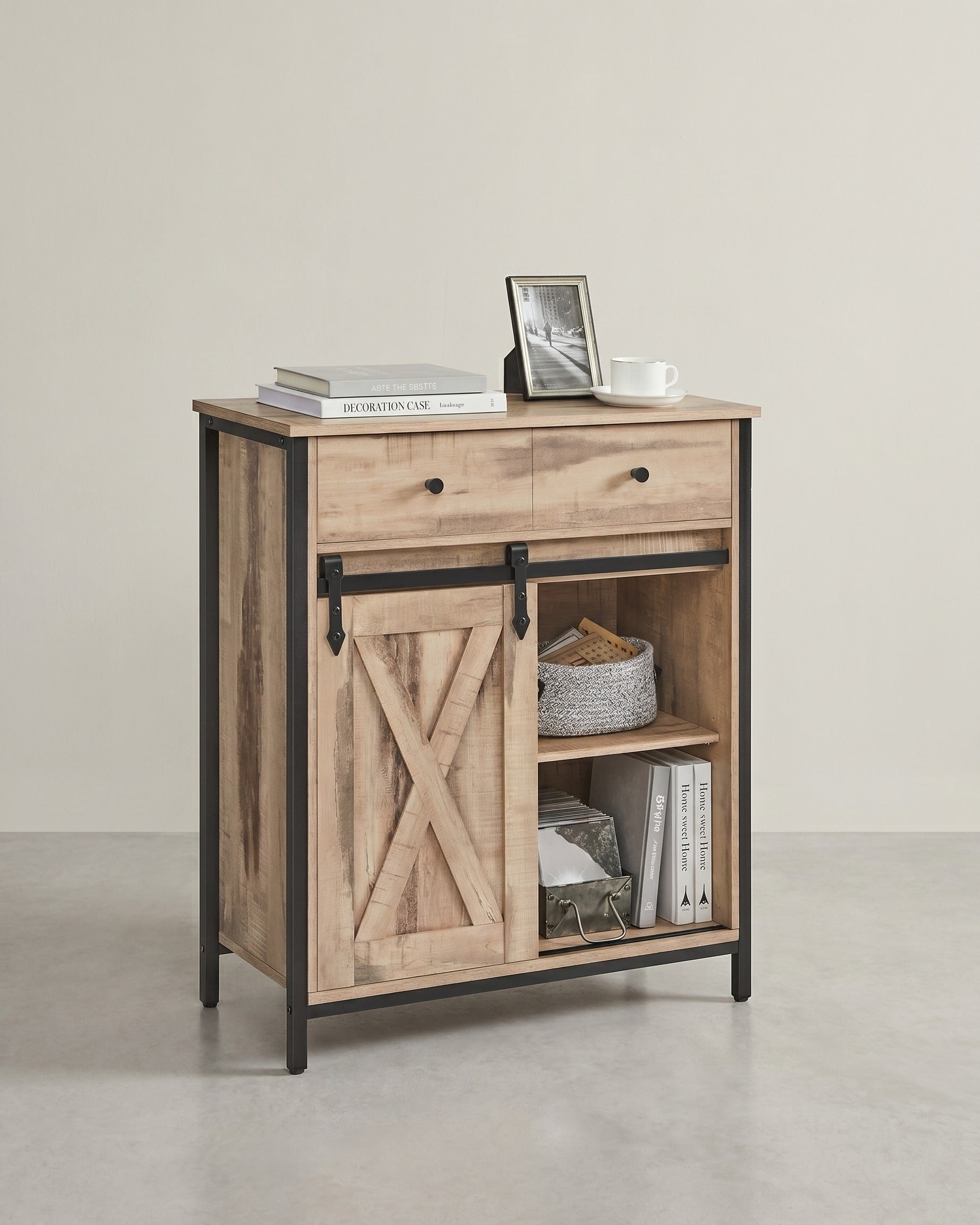 Sideboard Industriedesign – mit Schiebetür – 70 x 30 x 80 cm