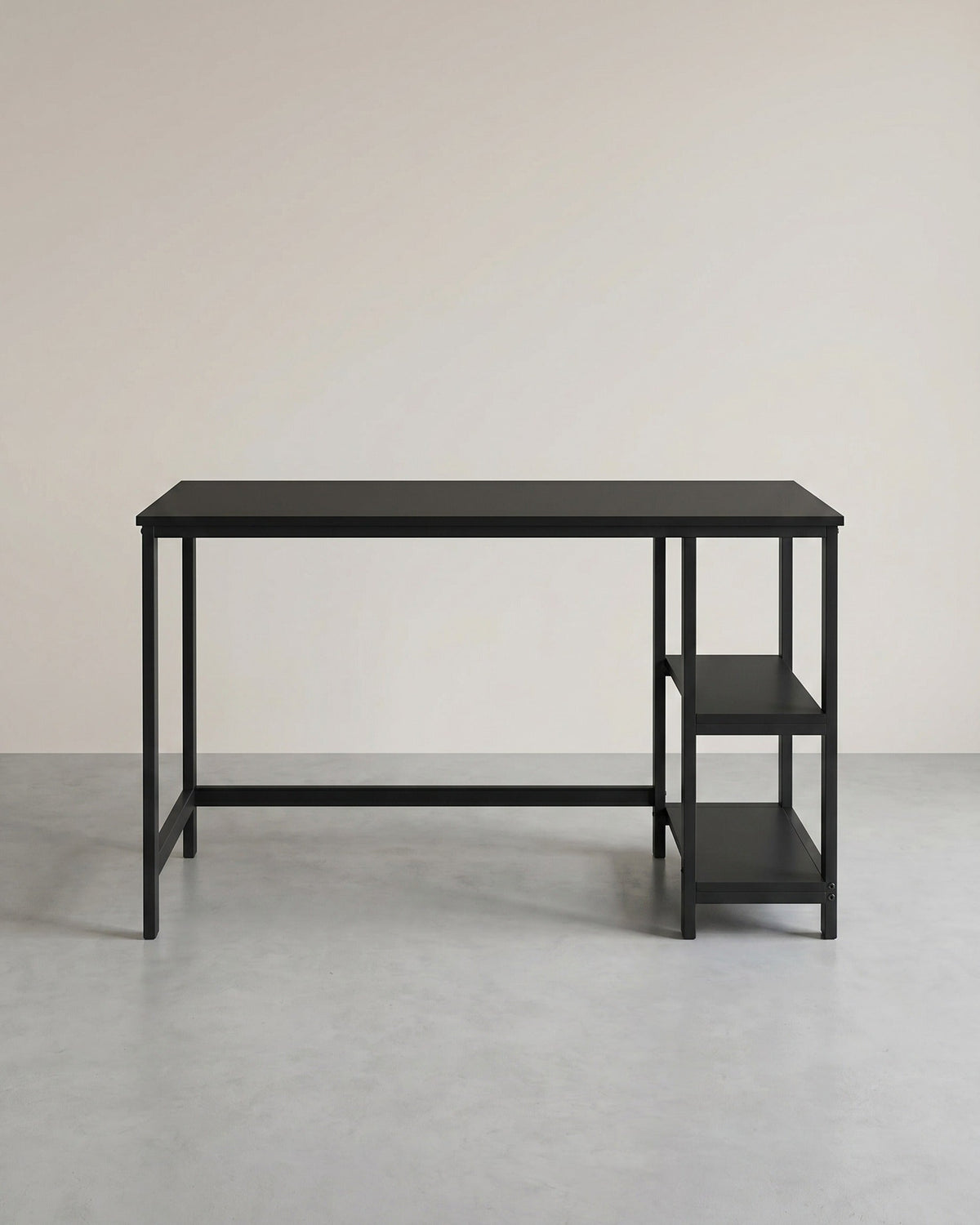 Industrieller Schreibtisch 120 cm breit - Mit beweglichen Regalen