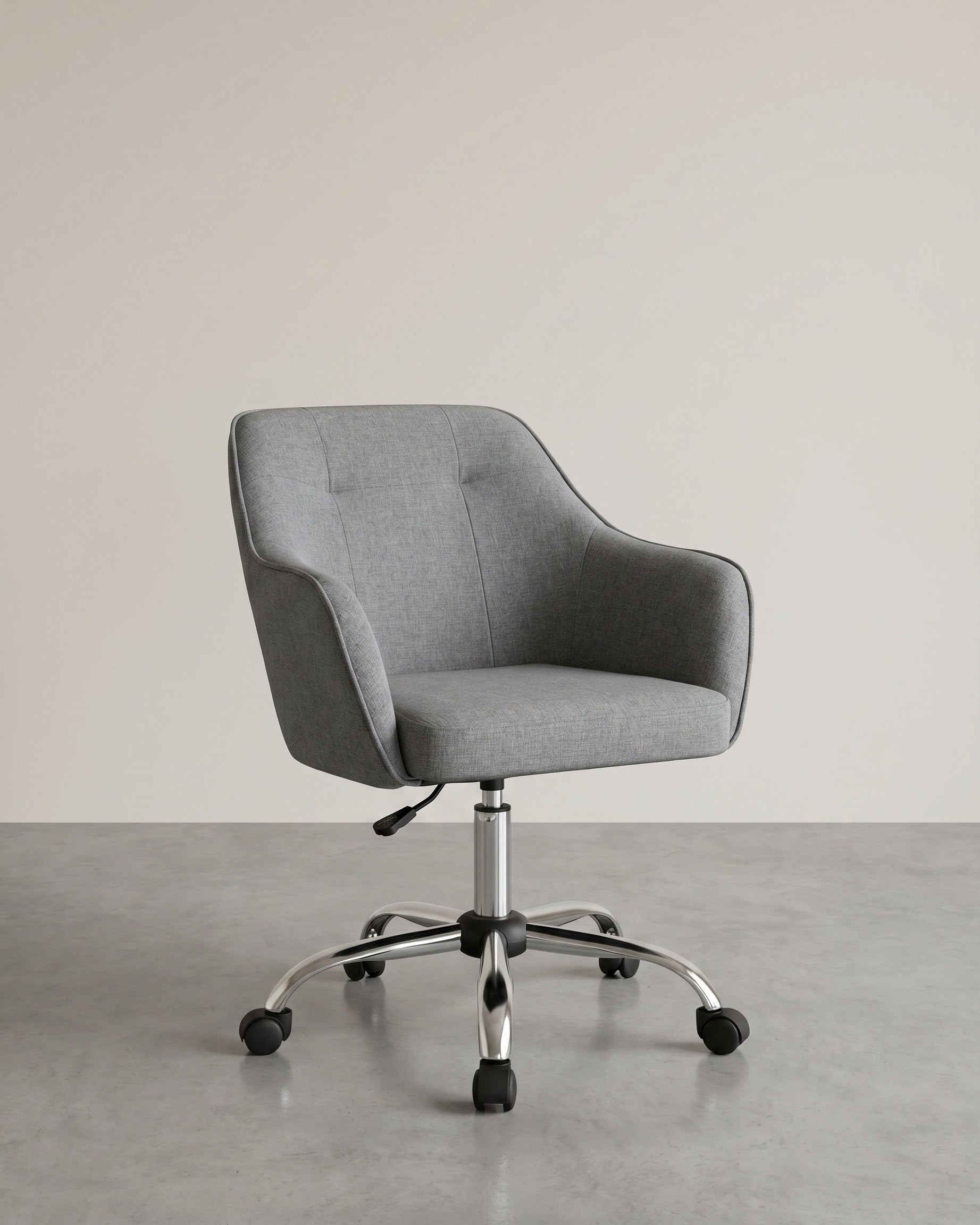 Bürostuhl mit Armlehnen – höhenverstellbar – bequeme Polsterung – 64 cm breit