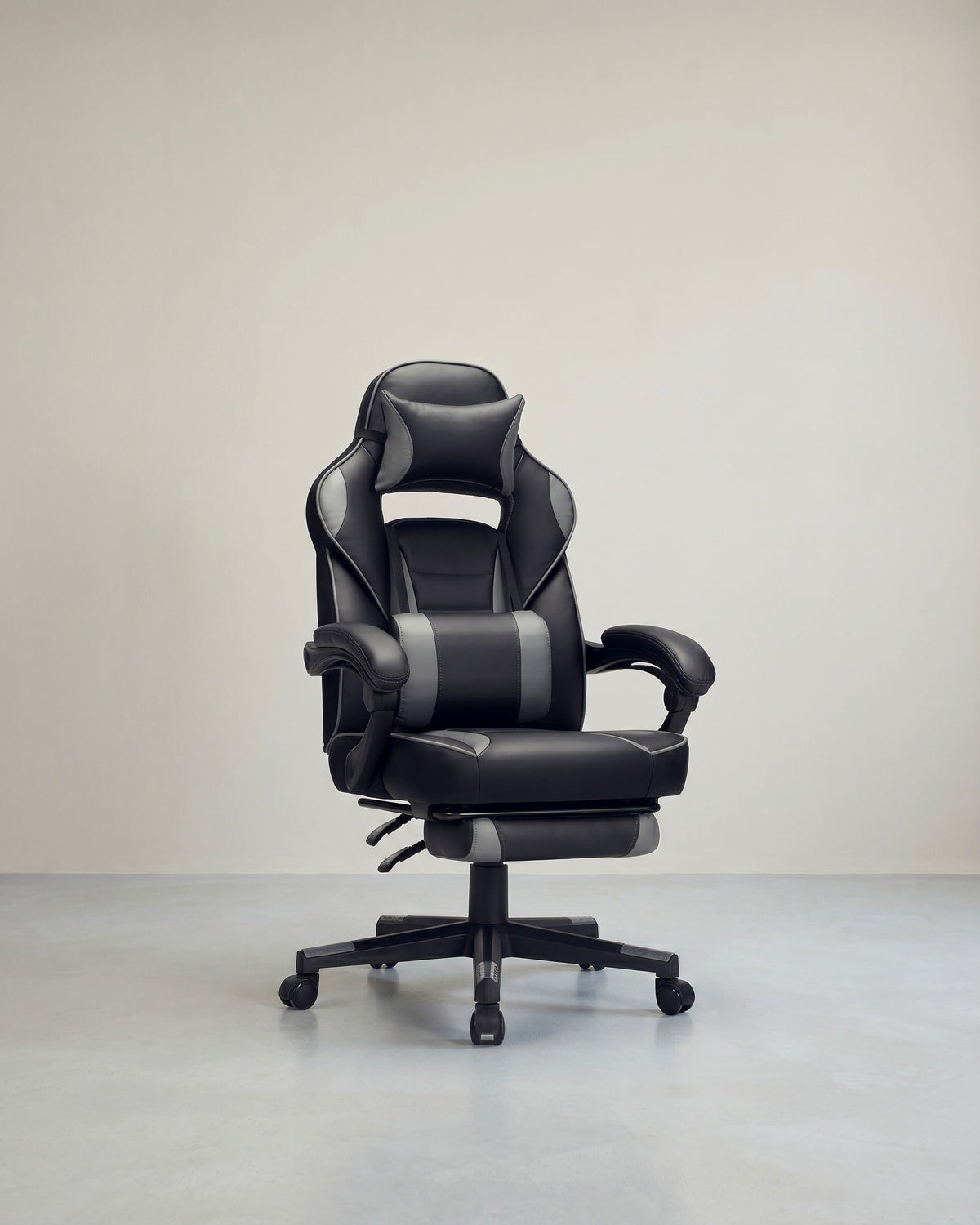 Gaming-Stuhl – Ergonomischer Gaming-Stuhl – Verstellbarer Bürostuhl – Kopfstütze und Fußstütze