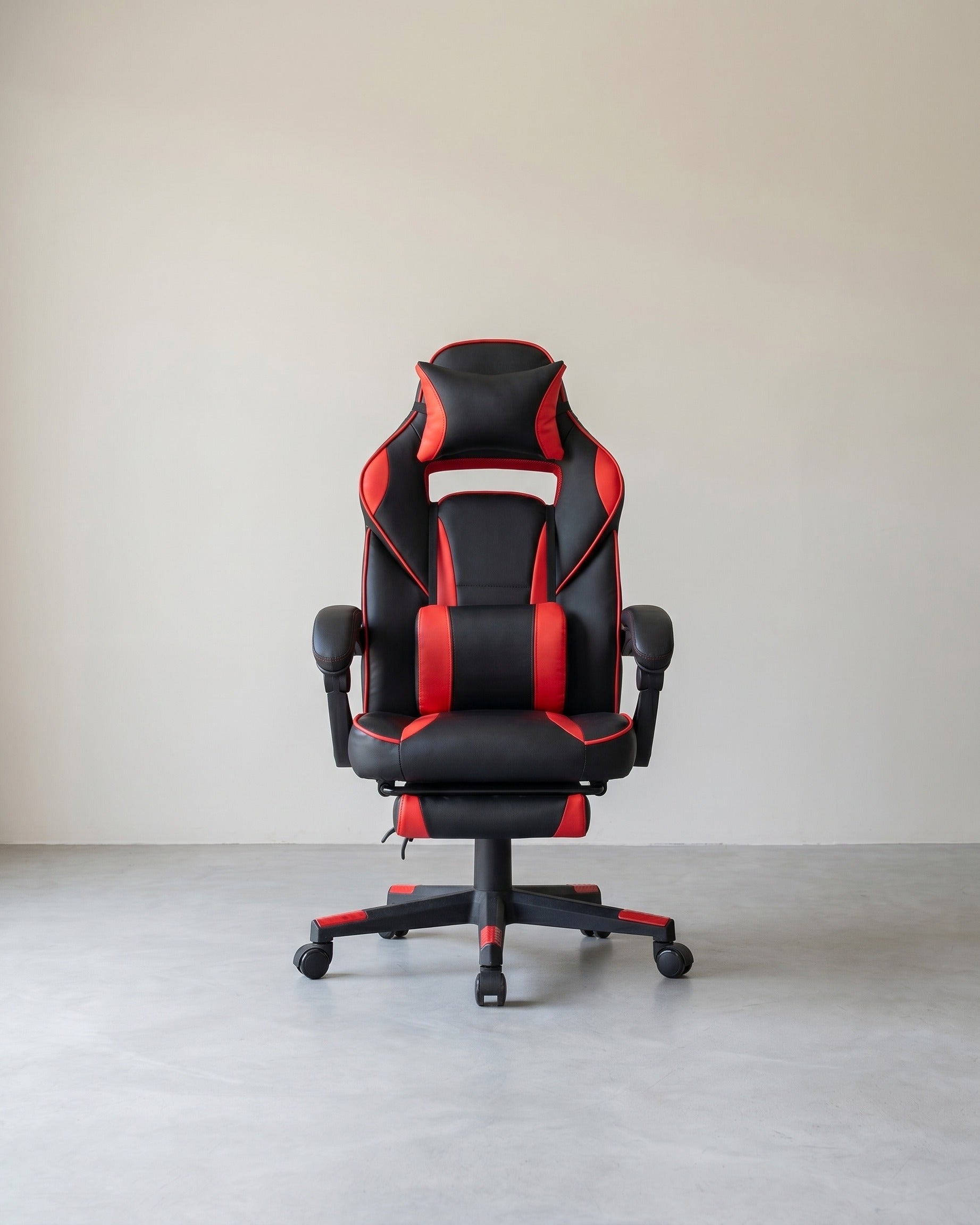 Gaming-Stuhl – Ergonomischer Gaming-Stuhl – Verstellbarer Bürostuhl – Kopfstütze und Fußstütze