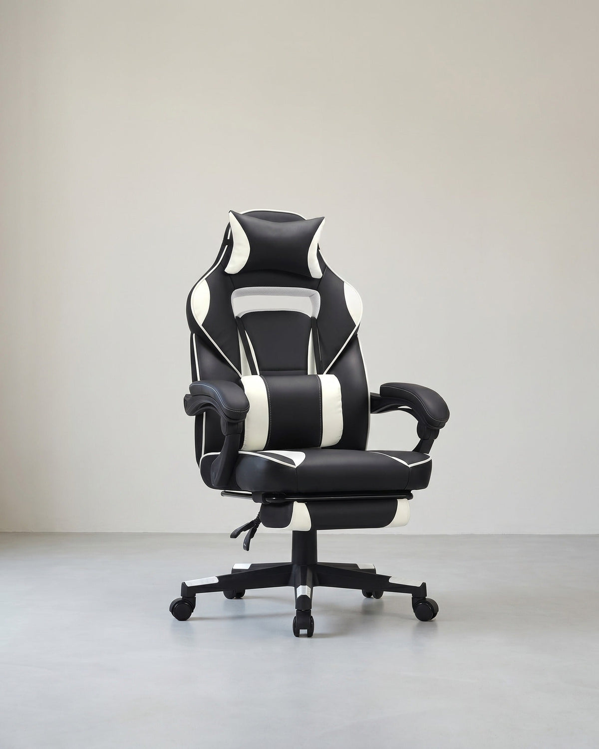 Gaming-Stuhl – Ergonomischer Gaming-Stuhl – Verstellbarer Bürostuhl – Kopfstütze und Fußstütze