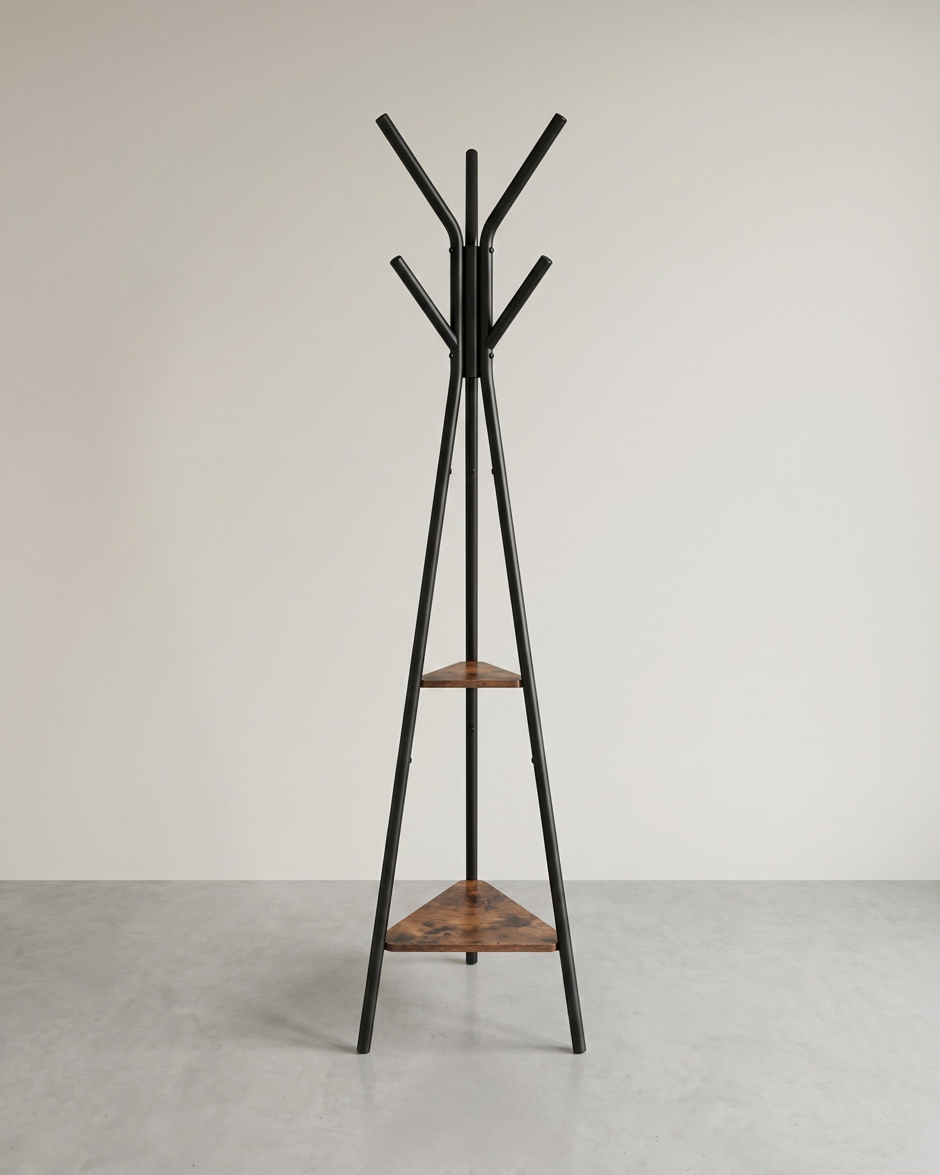 Kleiderständer mit Holzregalen – Minimalistisches Design – Stabil & Platzsparend