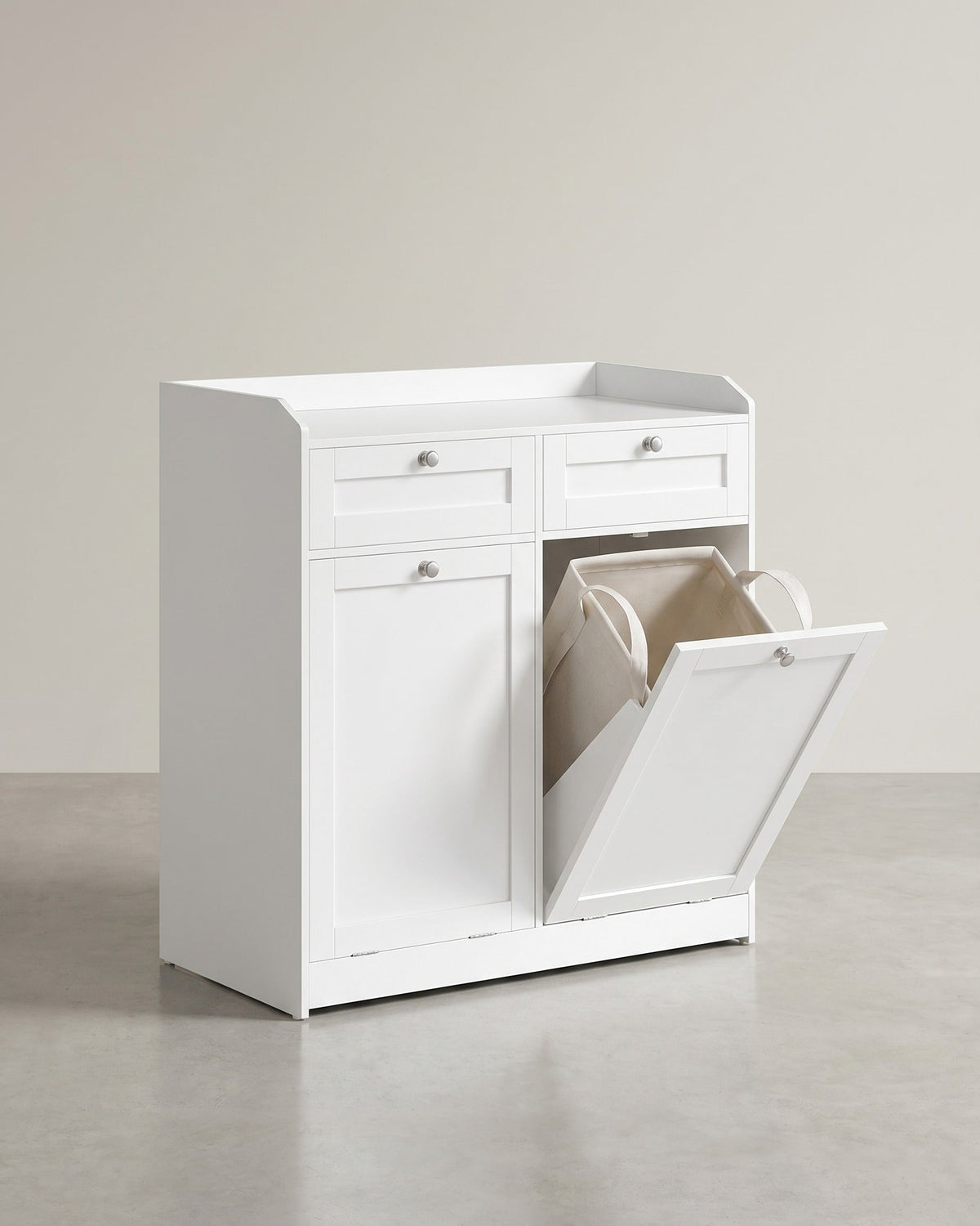 Badezimmerschrank mit Wäschekörben – 2-in-1-Aufbewahrungssystem – kippbar – 80 cm breit
