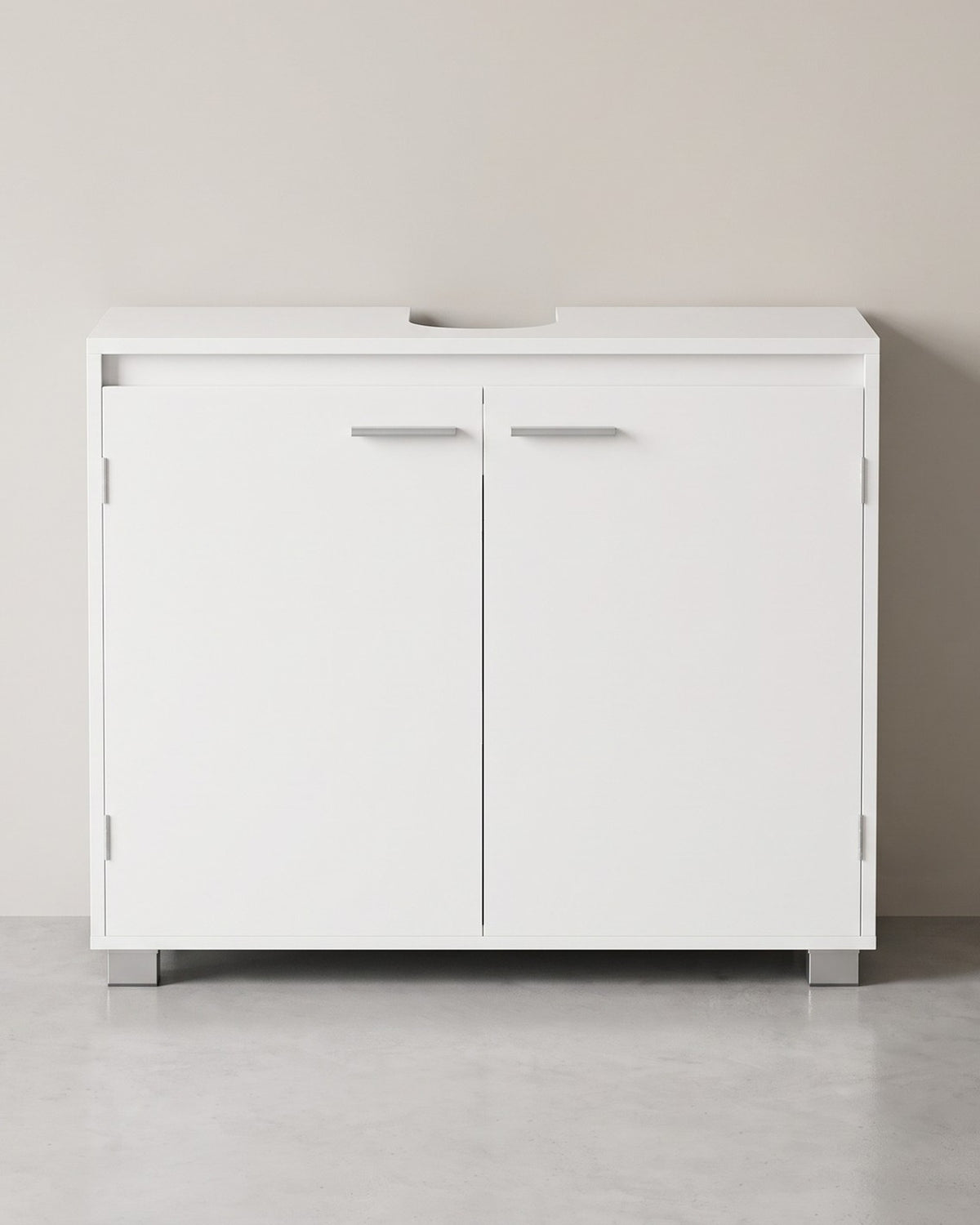 Badezimmerschrank für Waschbecken – Waschtischmöbel ohne Säule – Weiß – 60 oder 80 cm
