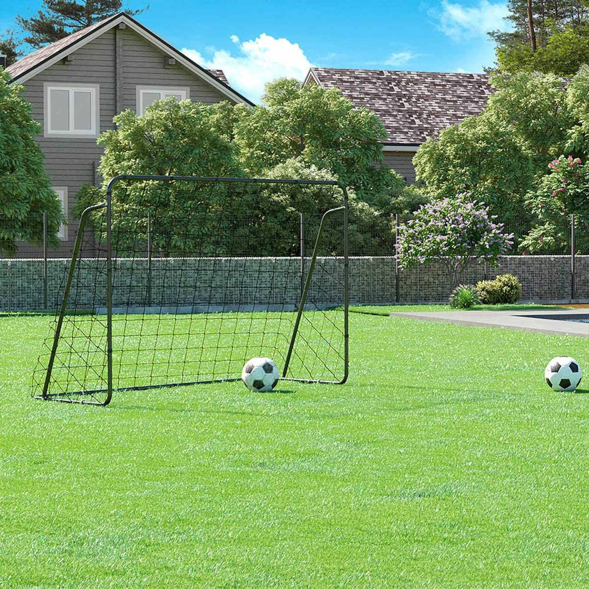 Fußballtor Mit Schnellmontage - Inklusive Befestigungsmaterial - Schwarz