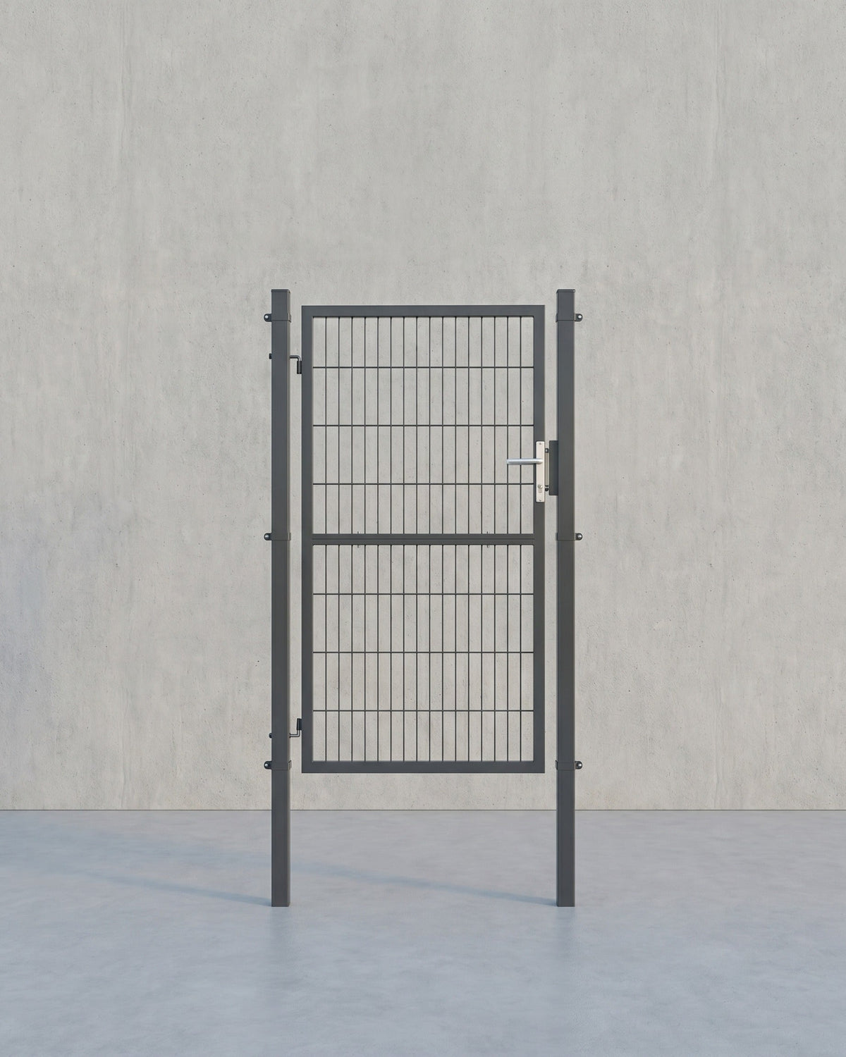 Abschließbares Gartentor 106x160 - Verzinkter Stahl - Mit Schlüsselschloss Und Aluminiumzylinder